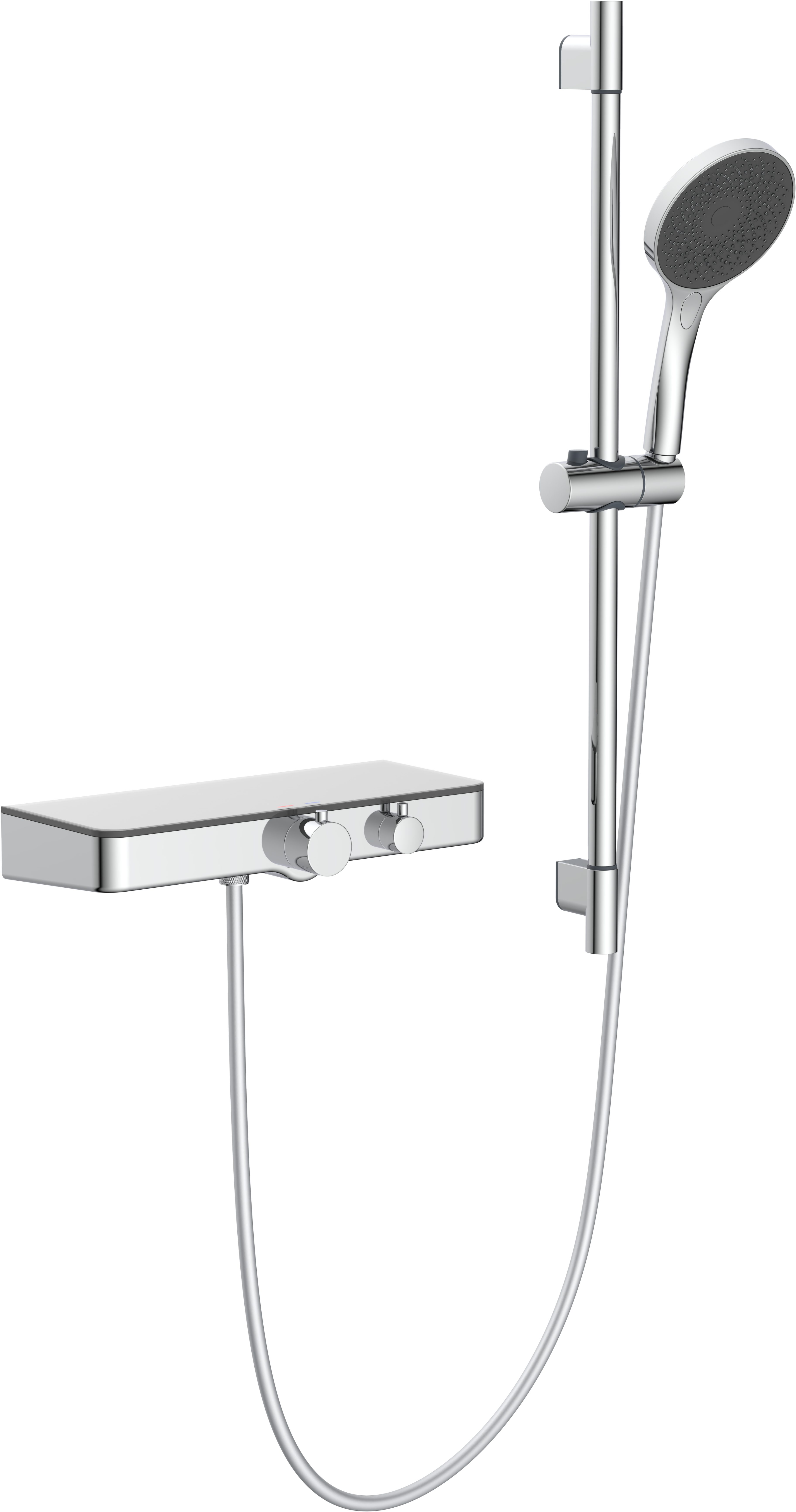 Schütte Duschsystem Boston, Höhe 58,5 cm, 1 Strahlart(en), Eco-Stopp-Funktion, Antikalk-Noppen, wassersparend