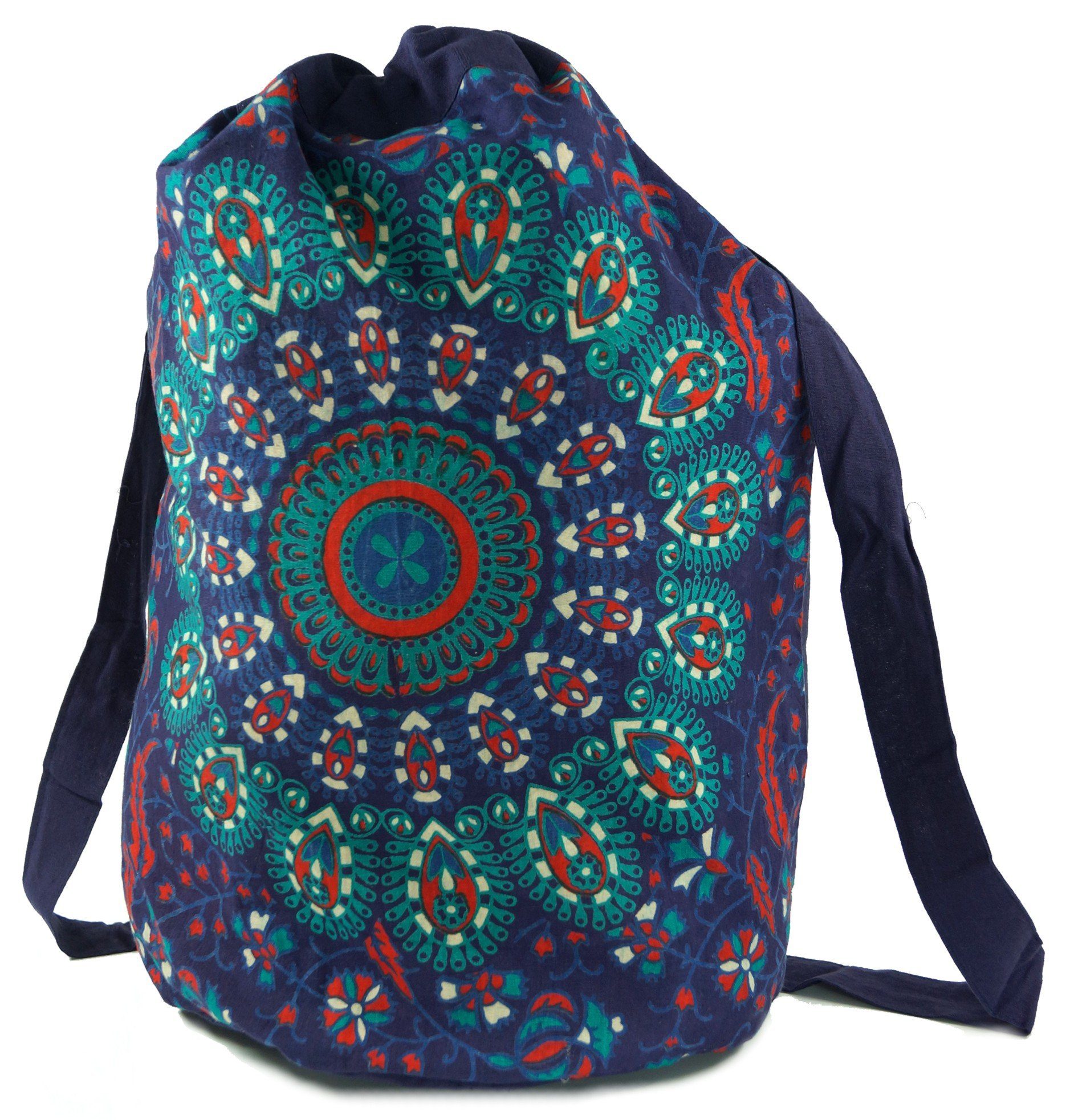 Guru-Shop Freizeitrucksack Turnbeutel Rucksack, indischer Mandala..