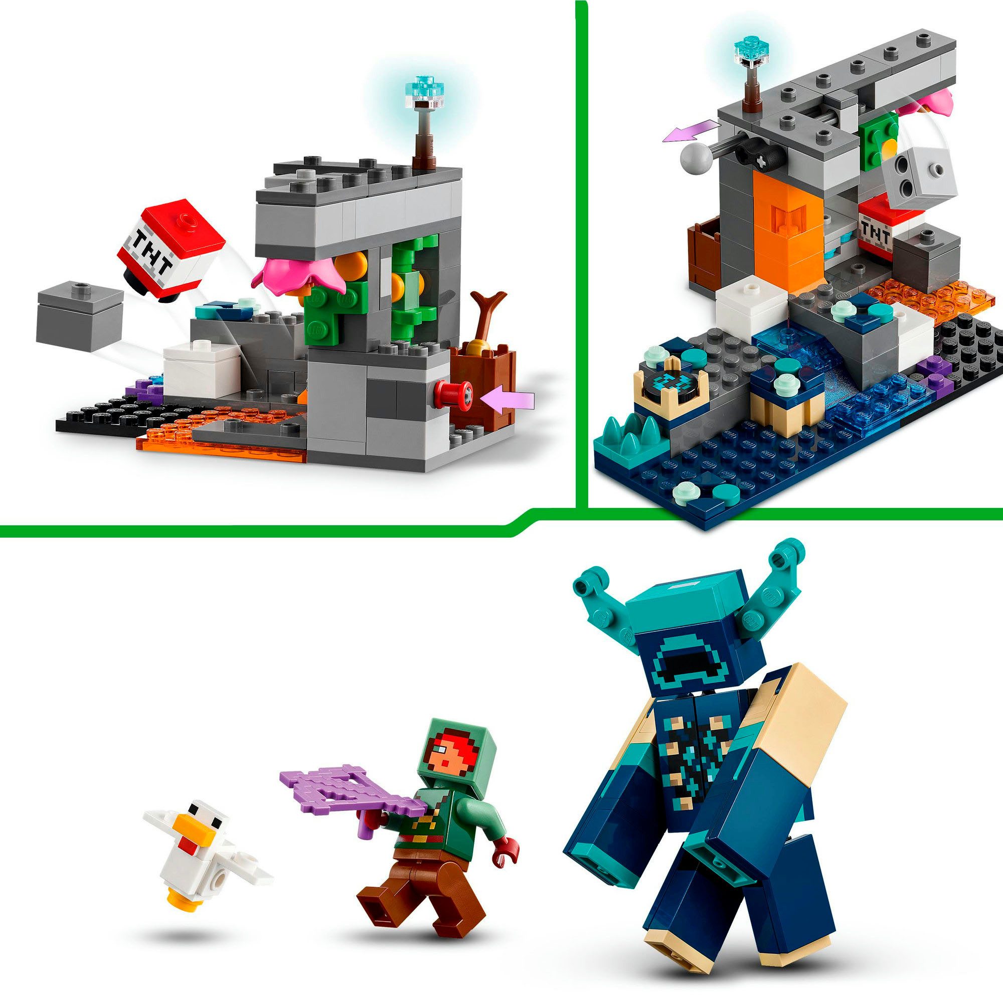 LEGO® Begegnung mit dem Wächter (21274), LEGO Minecraft Konstruktionsspielsteine, (238 St), Made in Europe – Bild 5 von 5