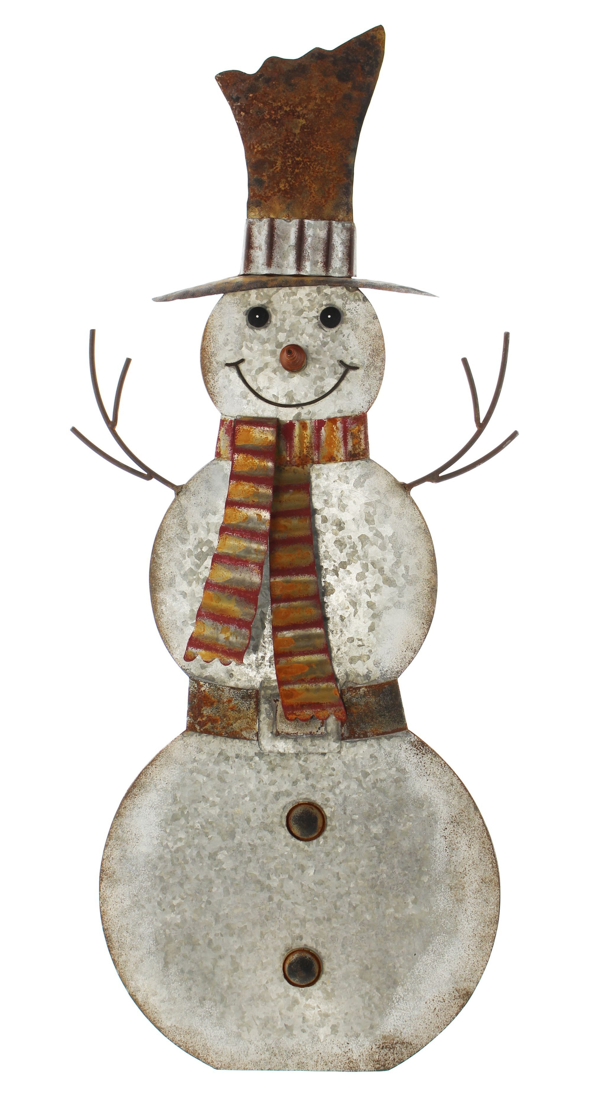 Dekoleidenschaft Gartenfigur Schneemann aus Metall, 75 cm hoch, Winterdeko, günstig online kaufen