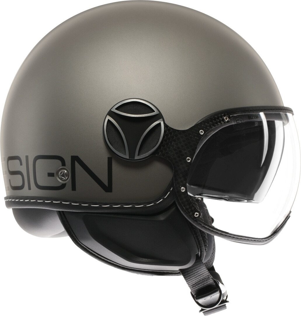 Momo Motorradhelm FGTR Evo Mono S26 Jethelm, vorbereitet für Kommunikationssystem,integriertes Sonnenvisier