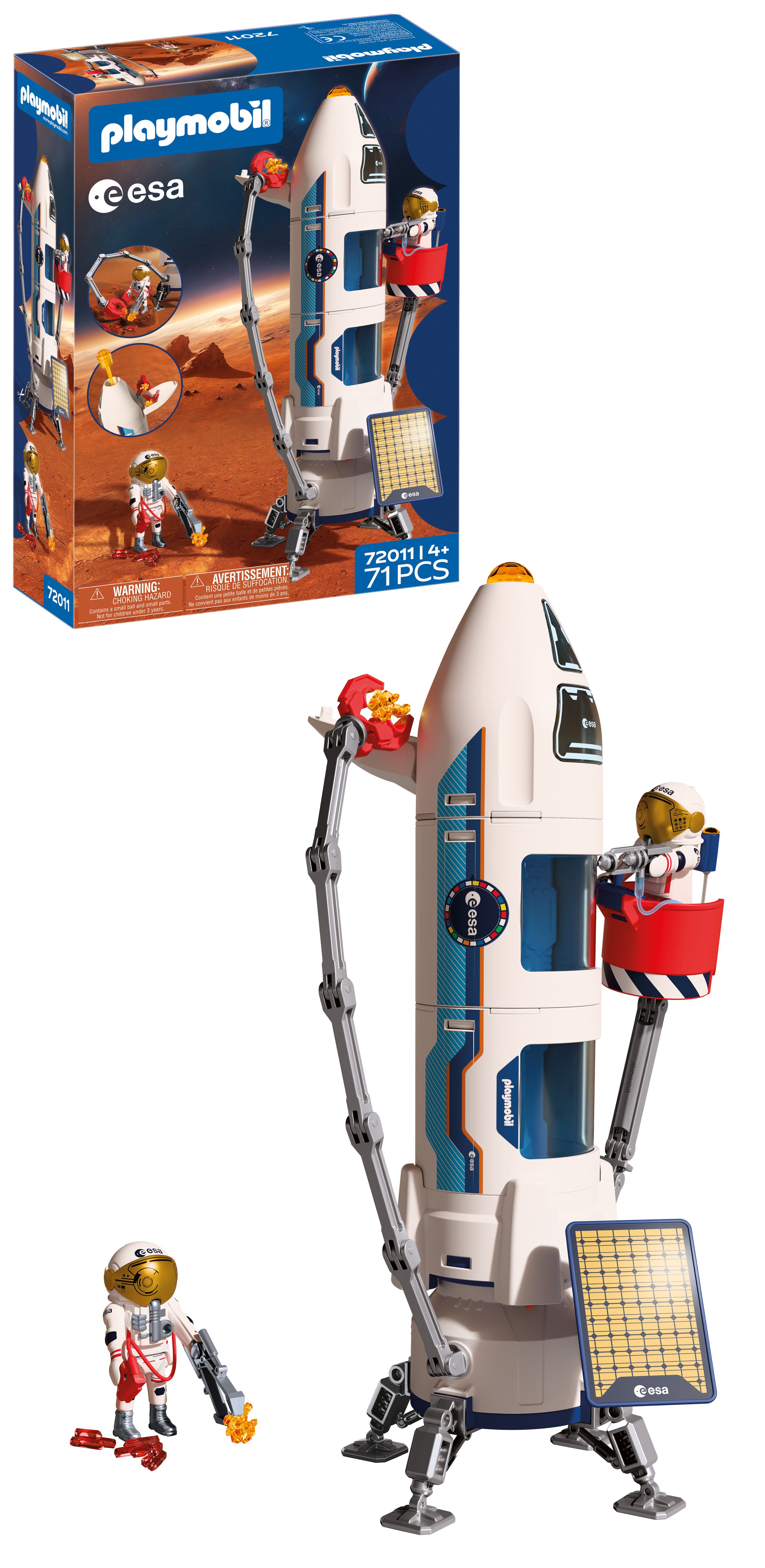 Playmobil® ESA: Mars-Forschungsrakete (72011), City Action Konstruktions-Spielset, (71 St), Made in Europe