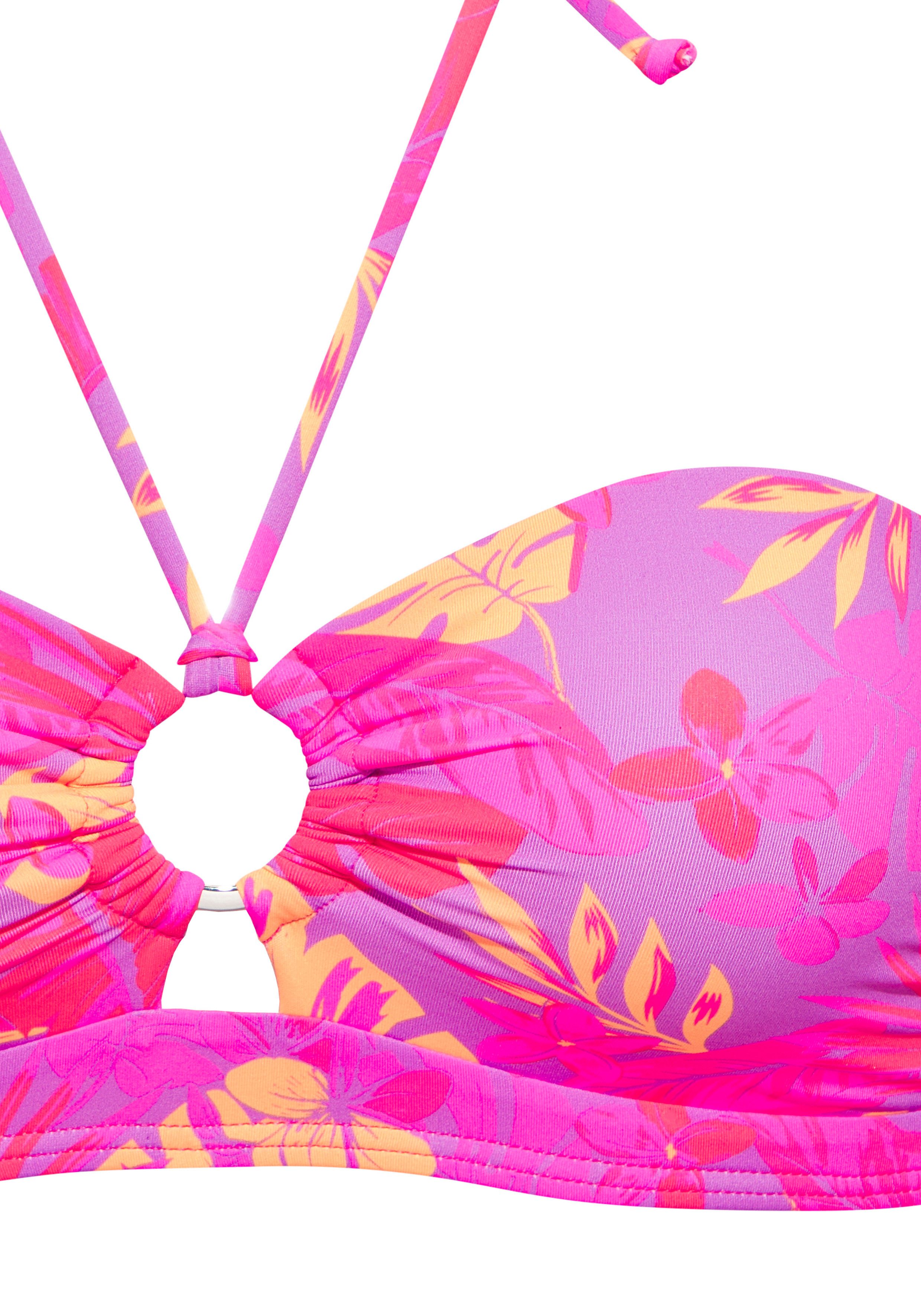 Venice Beach Bandeau-Bikini-Top Kaitlyn, mit floralem Allover-Print
