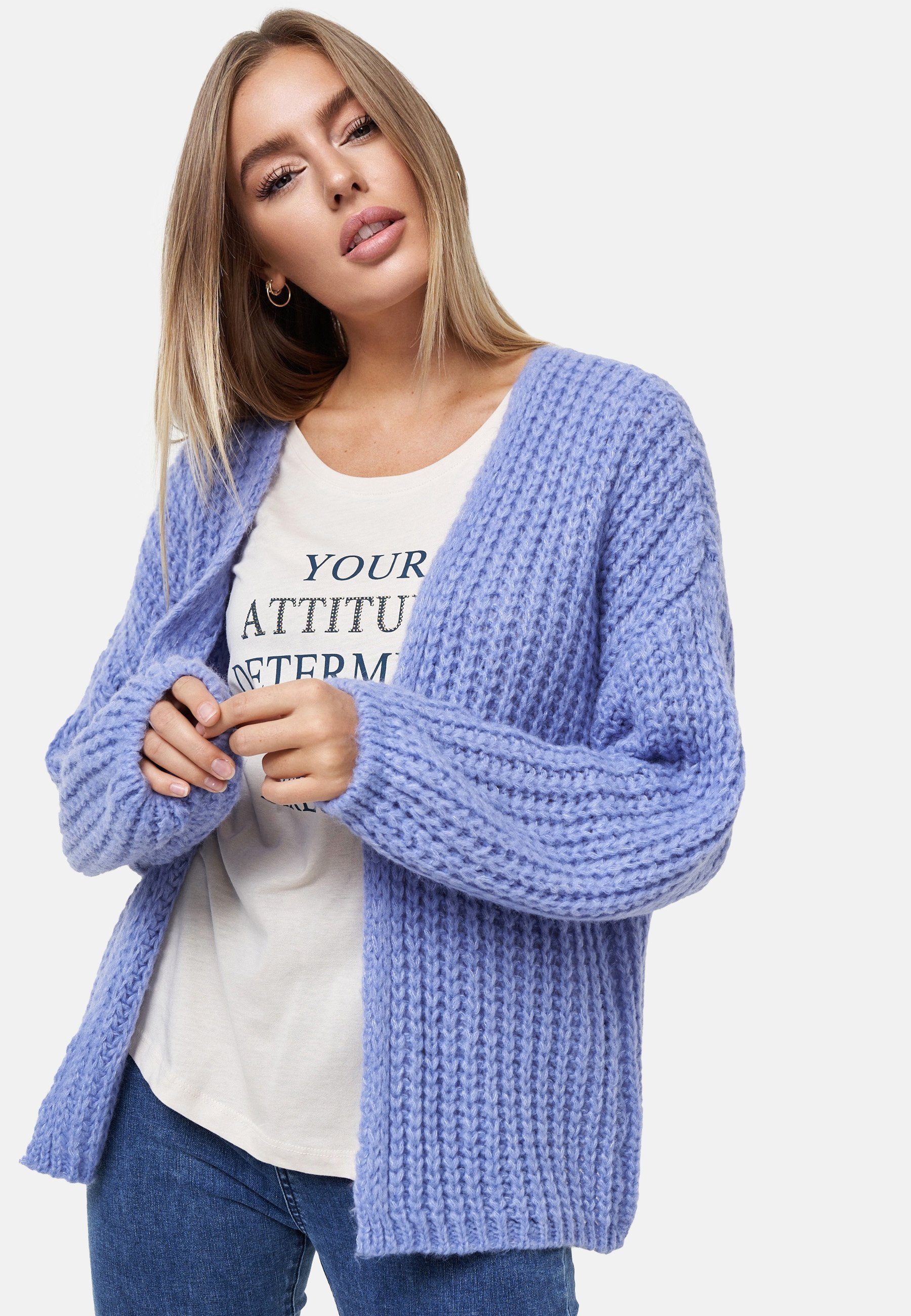 Decay Strickjacke mit modischem Grobstrick-Muster