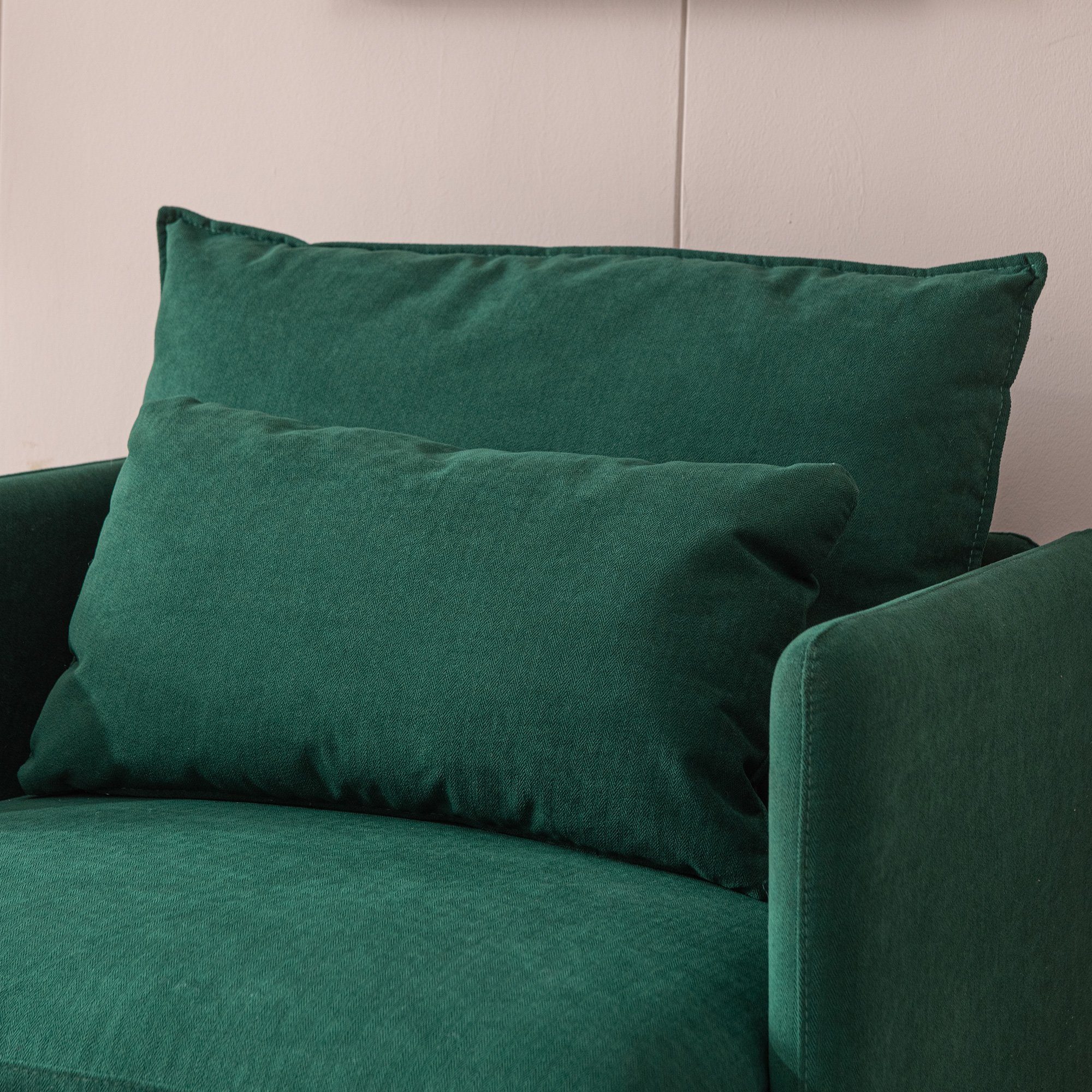 Odikalo Sofa Modern Einzelsofa gepolsterter Baumwollleinen, Grün mehrere Farbe Sessel