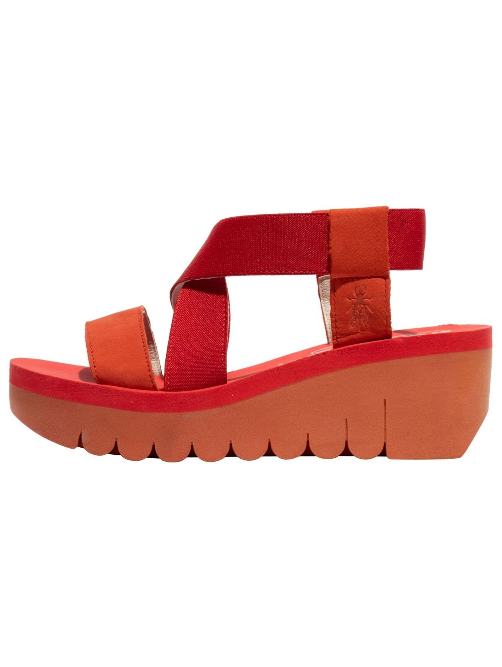 Fly London Fly London Sandalen Leder/Textil Keilsandalette