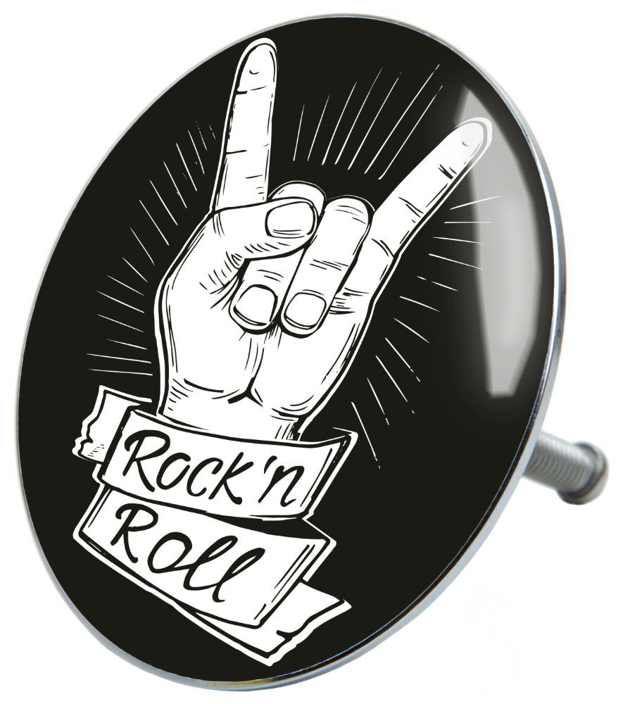 Sanilo Badewannenstöpsel Rock n Roll, Ø 7.2 cm, hochwertig, universell, mit Motiv, 100% wasserdicht