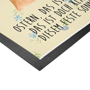 Fußmatte 40 x 60 cm Ostern Frühstück - Blumig - Geschenk, Osterküken, Haustür, Mr. & Mrs. Panda, Höhe: 0.3 mm, abriebfest