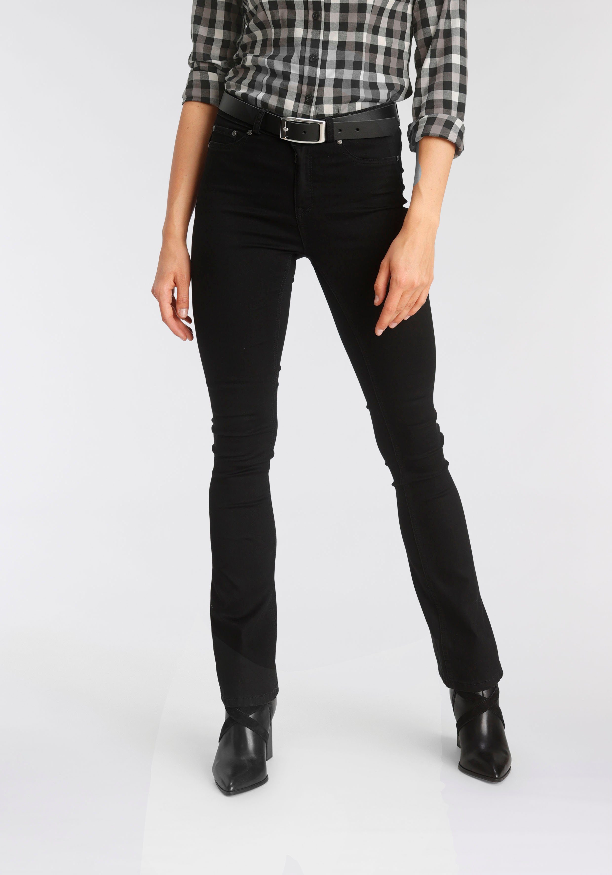 Shapingnähten Waist mit Stretch black Ultra Arizona High Bootcut-Jeans