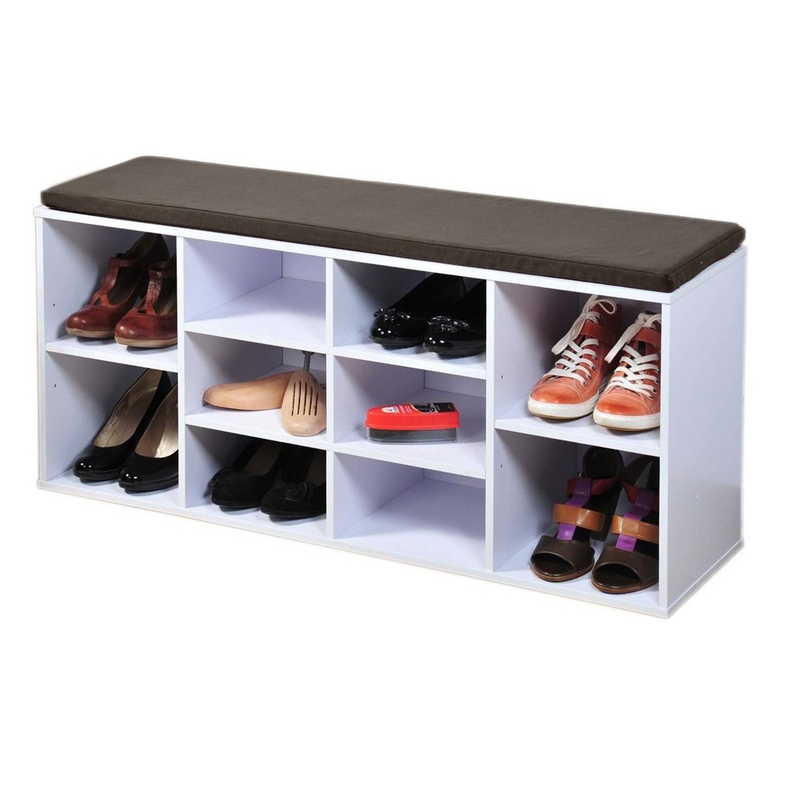 HTI-Living Schuhbank Schuhbank Katja1 (Stück, 1-St., 1 Schuhbank mit Kissenauflage), Schuhregal 10 Fächer