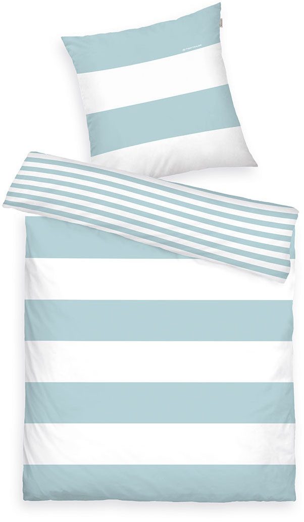 TOM TAILOR HOME Wendebettwäsche SIENA in Gr. 135x200cm, 155x220cm oder 200x220cm, Renforcé, 2 teilig, gestreifte Bettwäsche aus Baumwolle, Bettwäsche mit Wendeoptik