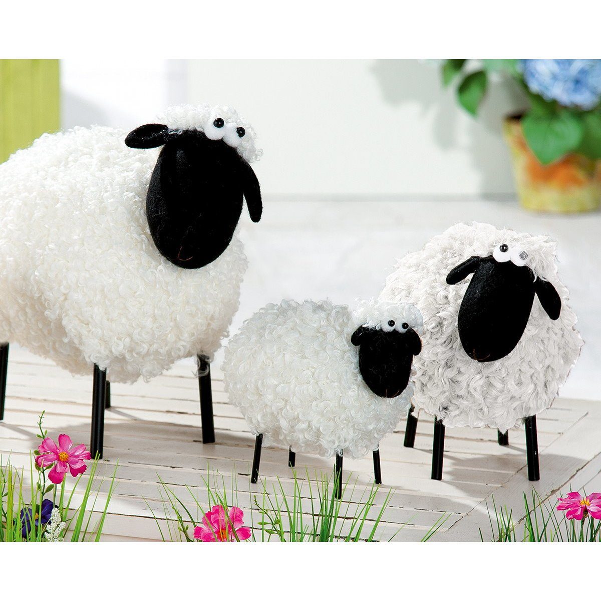 GILDE Dekofigur Indoor - Gilde Metall-Schaf Wolli 32 cm - Dekofigur Indoor