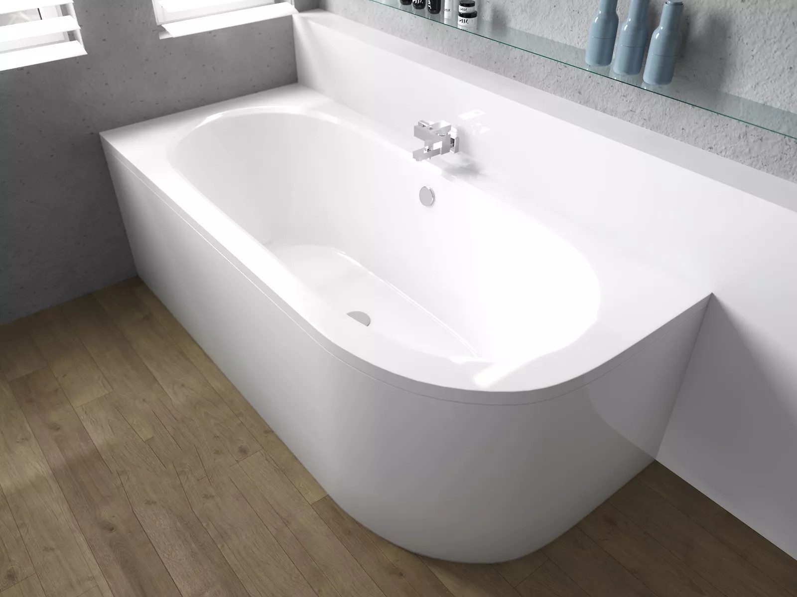 KOLMAN Badewanne Eckbadewanne Avita 180x80, (Links/Rechts), günstig online kaufen