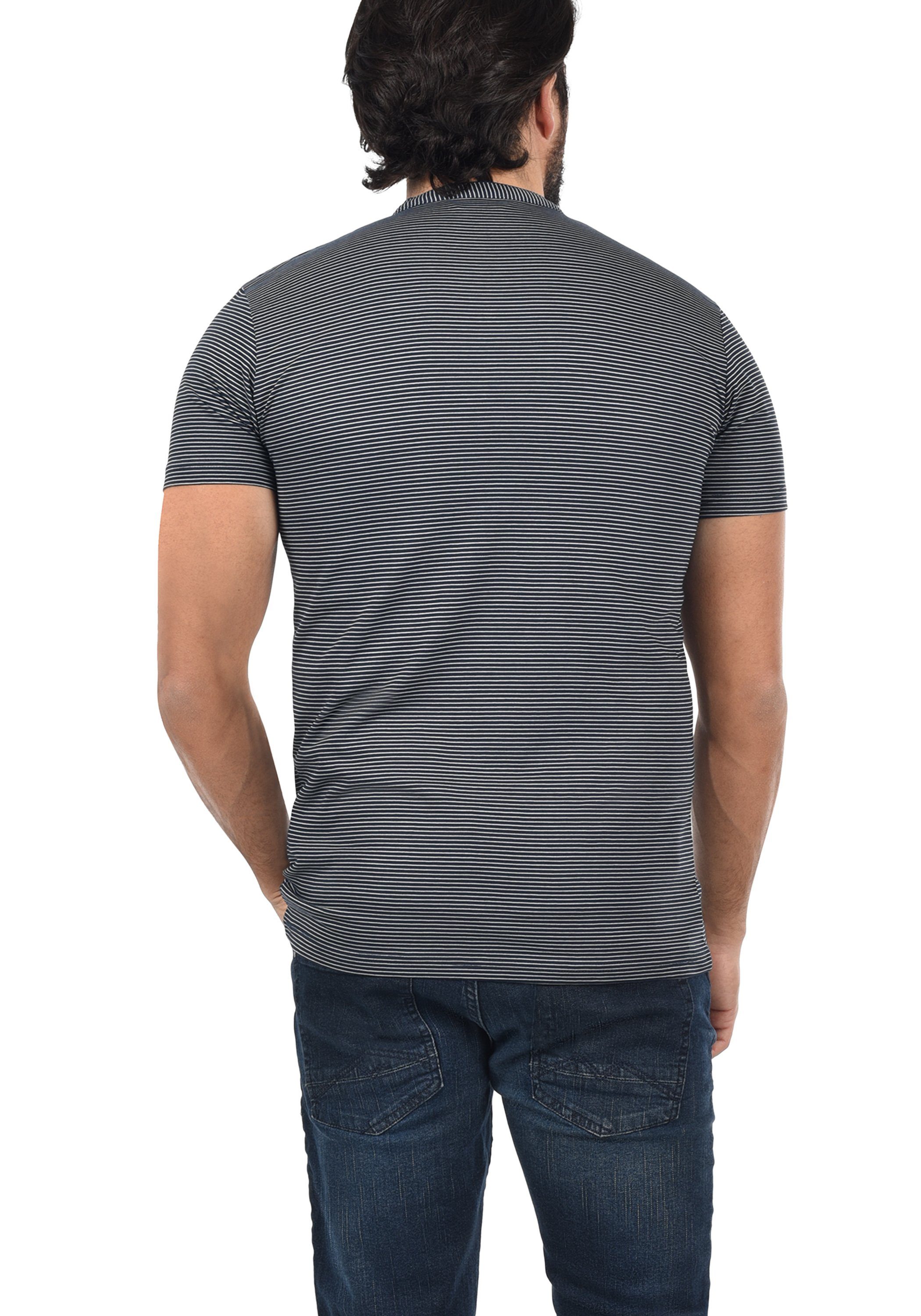 (8991) SDAlfi !Solid Insignia Melange Blue T-Shirt Rundhalsshirt