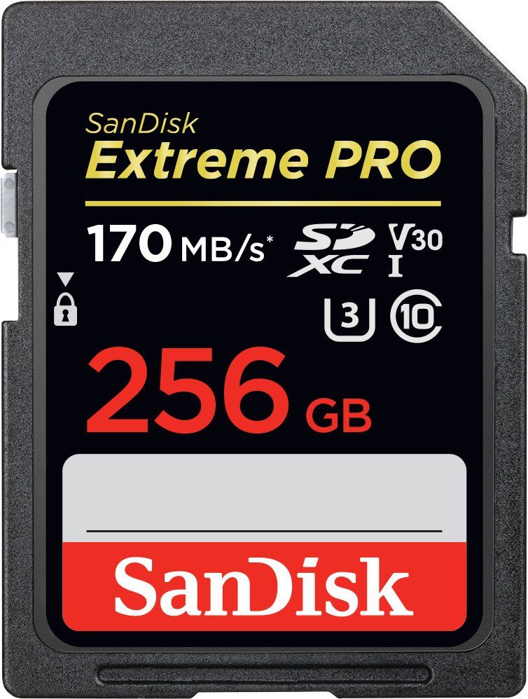 Sandisk »Extreme PRO 256 GB« Speicherkarte (256 GB, UHS Class 10, 170 ...
