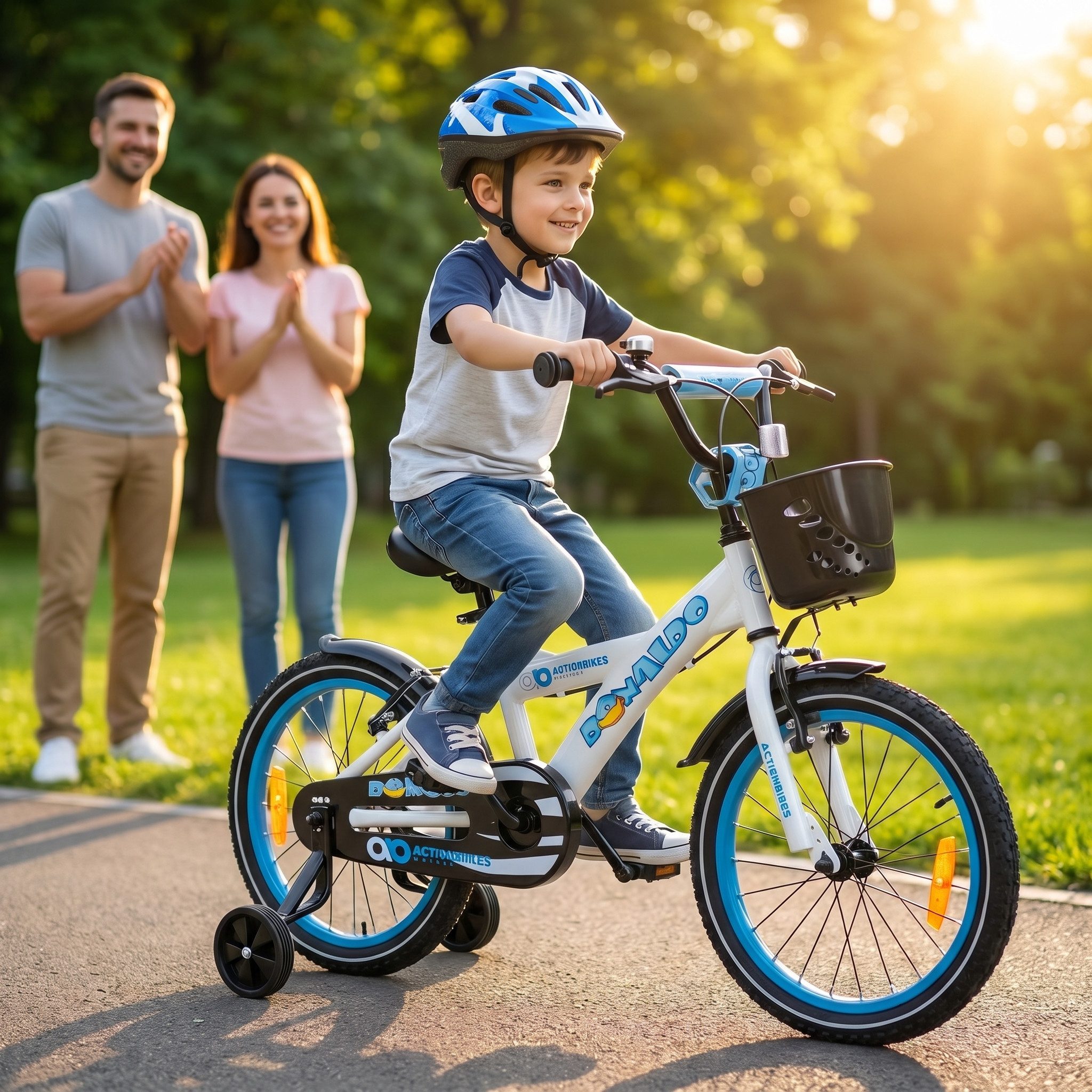 Actionbikes Motors Kinderfahrrad Kinder Fahrrad BMX Donaldo inkl. Korb, 1 Gang, ohne Schaltung, (V-Brake-Bremsen, Luftbereifung, Schutzbleche)