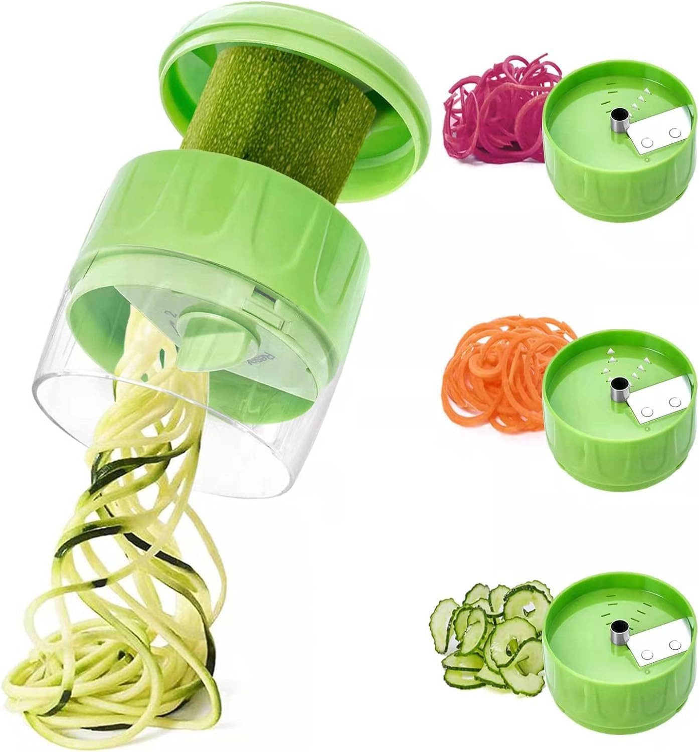 Spiralschneider Spiralschneider Gemüseschneider Hand Gemüsehobel 3-in-1, mit 3 Modi