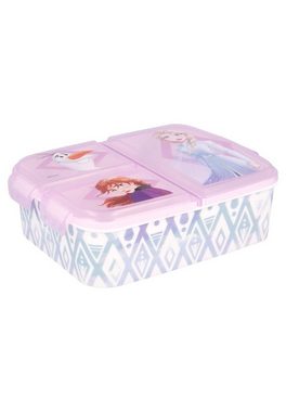 Disney Frozen Lunchbox Brotdose Eiskönigin Anna & Elsa, Vesperdose mit 3 Fächern, BPA-frei