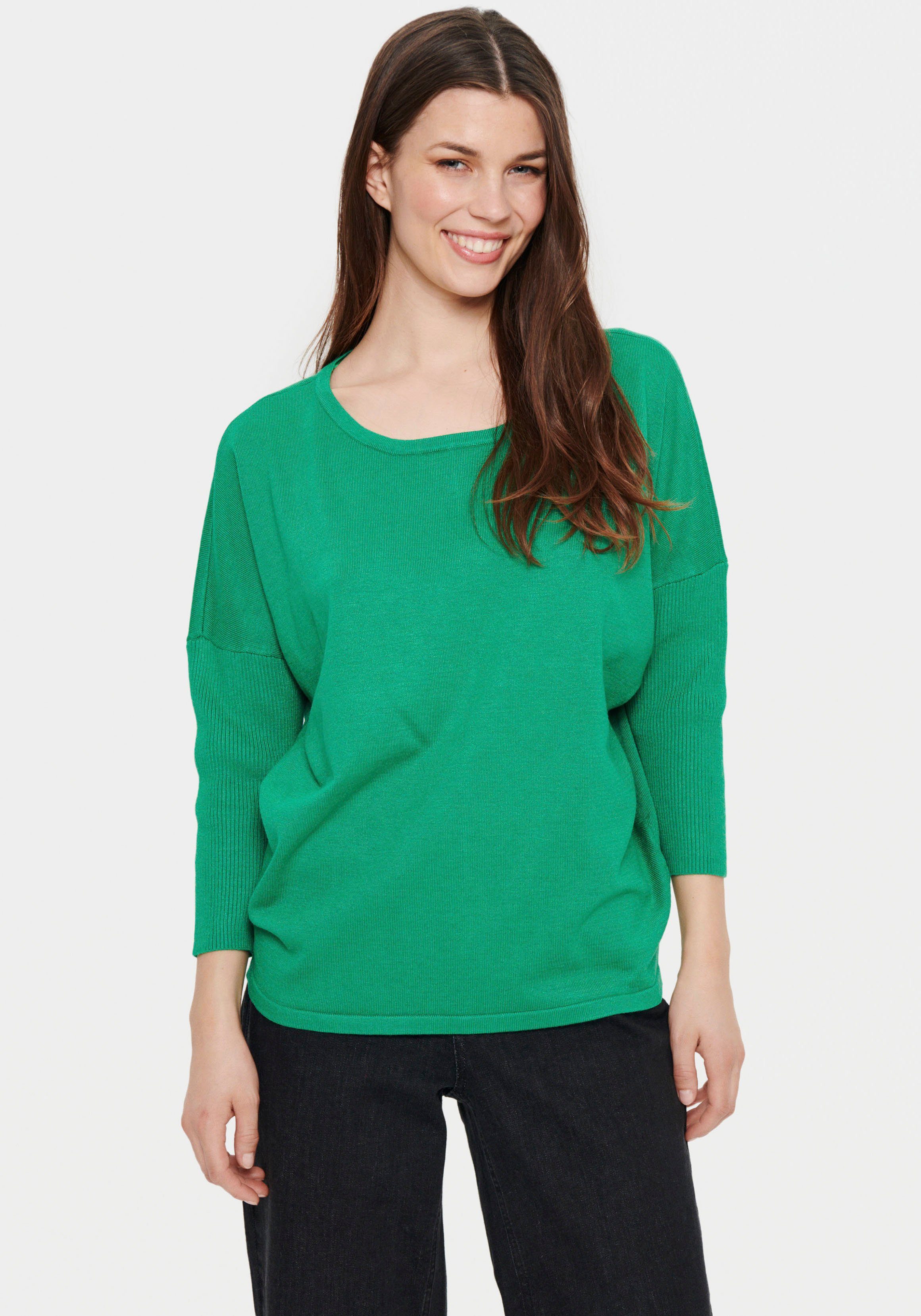 Saint Tropez Rundhalspullover A2561, MilaSZ R-Neck günstig online kaufen