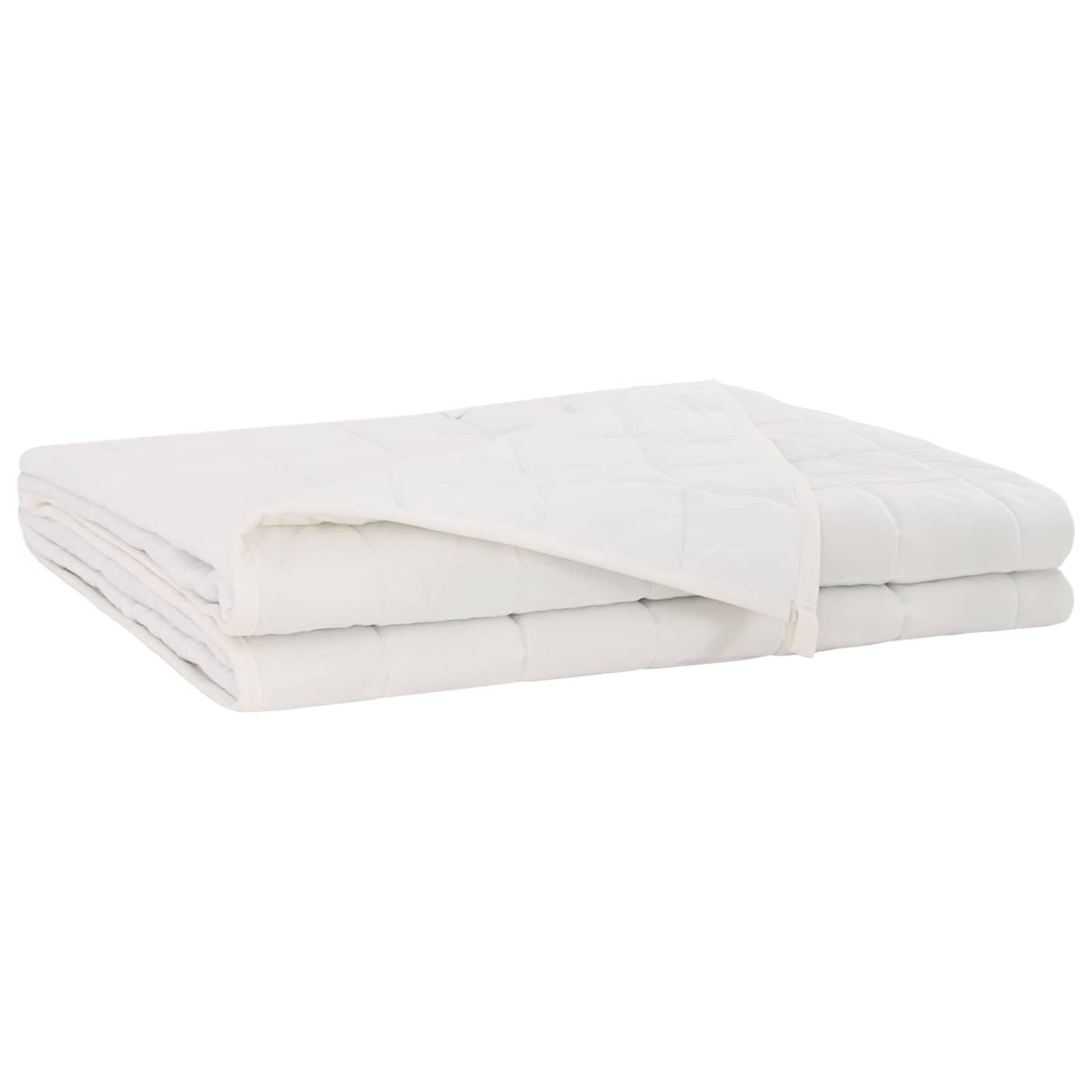 vidaXL Bettüberwurf Gewichtsdecke Weiß 155 x 220 cm 11 kg 100% Baumwolle 205T