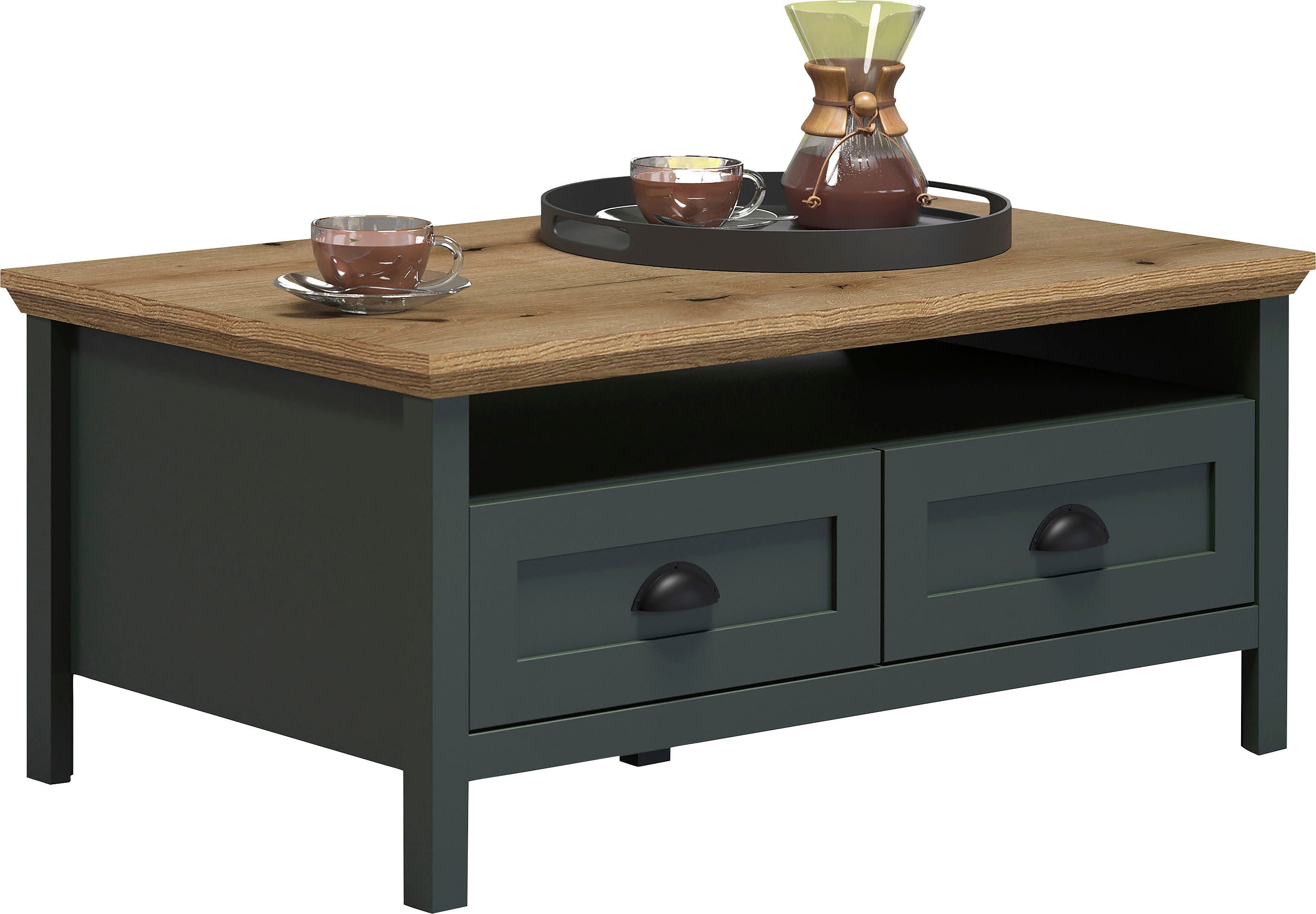 Home affaire Couchtisch Vienna (1-St), Sofatisch mit 2 Schubladen und Ablagefläche - (B/T/H) 101/60/45 cm