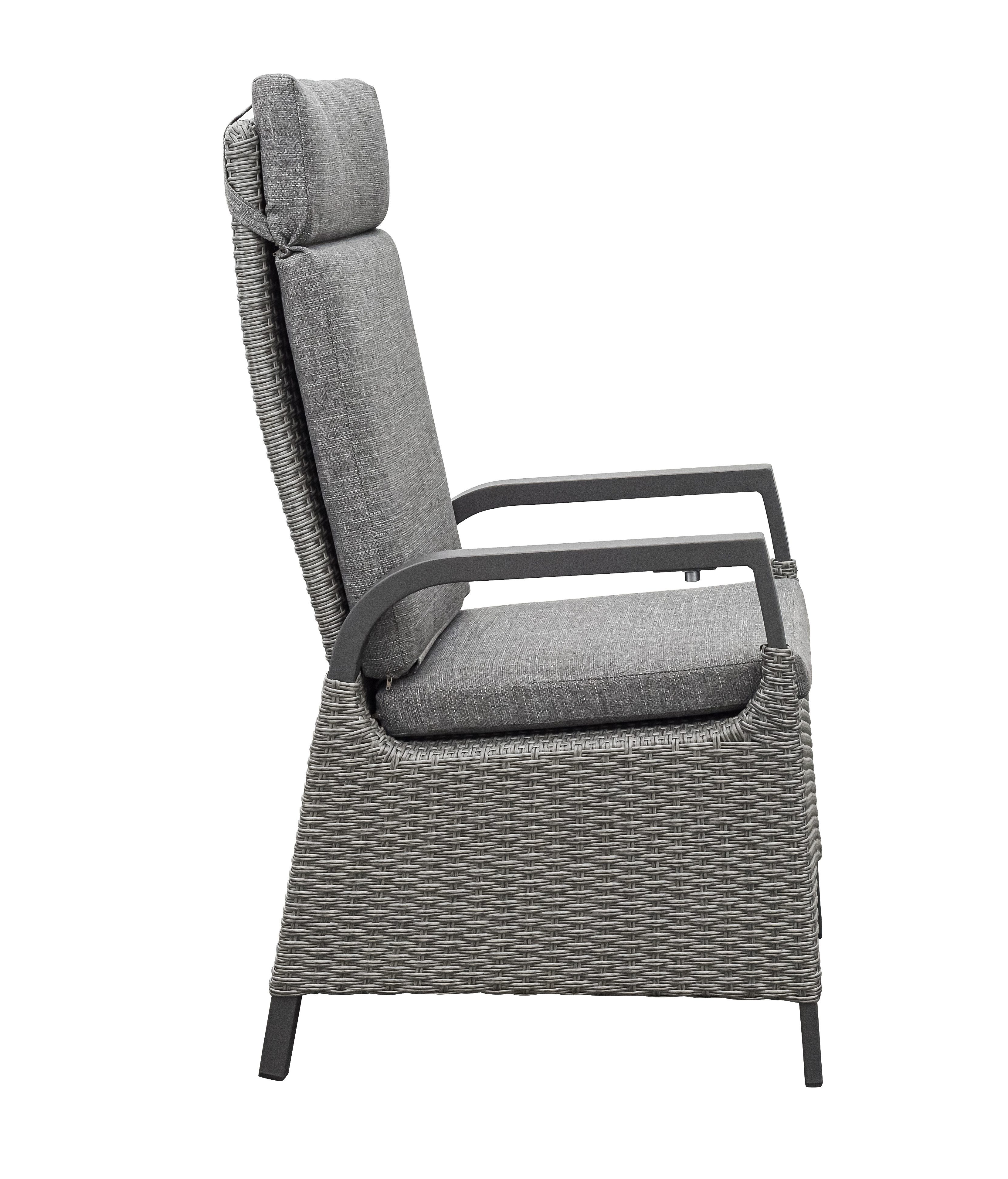 bellavista - Home&Garden® Gartenlounge-Set Gartenmöbel-Set Sydney 4 Hochlehner & Ausziehtisch Keramik, (Set, 5-tlg., 1x Tisch 4x Hochlehner Gartenstühle), Aluminium, für 4 Personen, Ausziehtisch, wetterfest - Garten, Terrasse