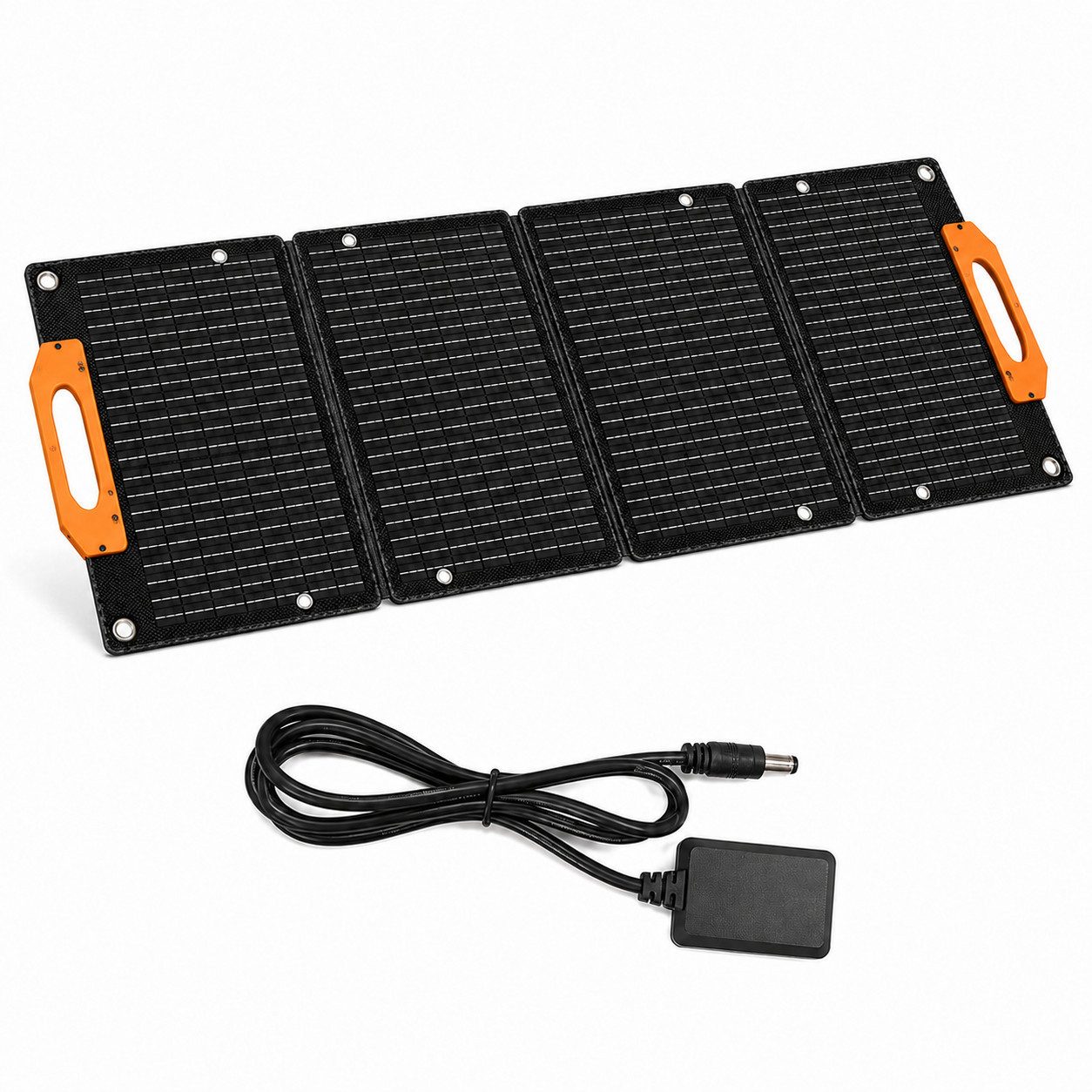 Goldstern-Tech Solarmodul, 100 W, (mit ETFE-Oberfläche, 23–25 % Wirkungsgrad, Tragegriff & Aufstellfunktion), für Camping, Wohnmobil, Balkon & Powerstation