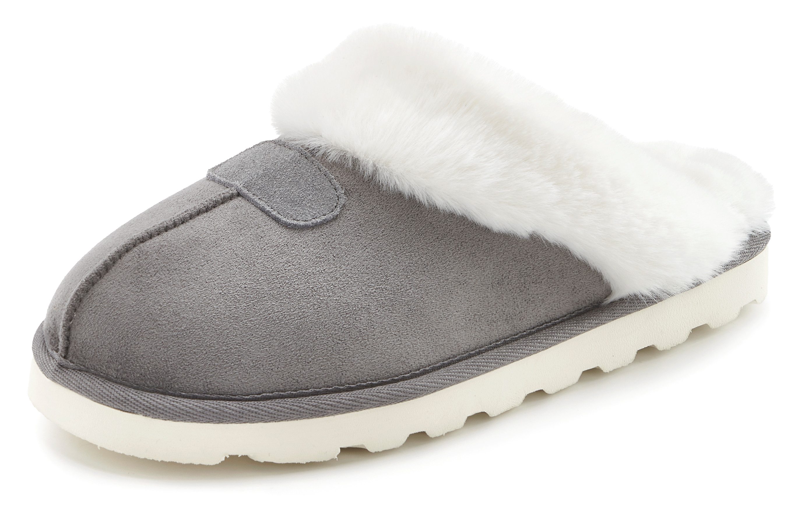 Vivance Dreams Plüsch Hausschuh, Pantoffeln, Clogs, Schlappen, Hausschuh, Pantolette mit Warmfutter VEGAN