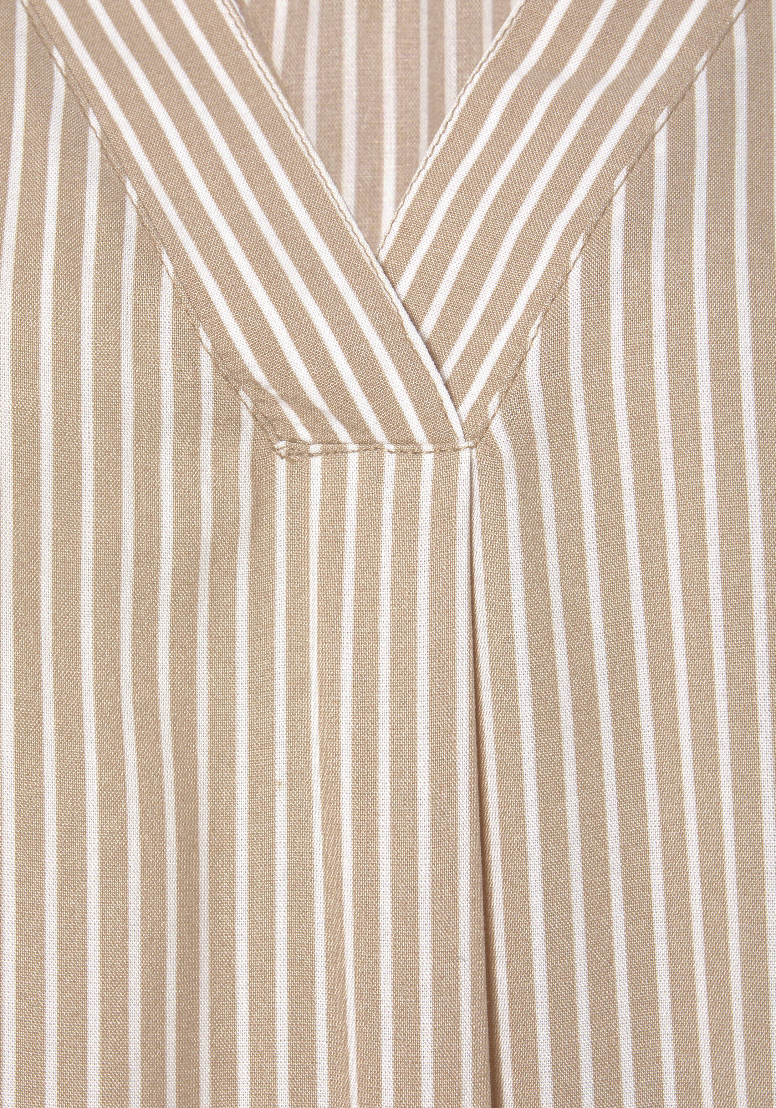 Vivance Kurzarmbluse mit Streifendesign, Damenbluse, casual