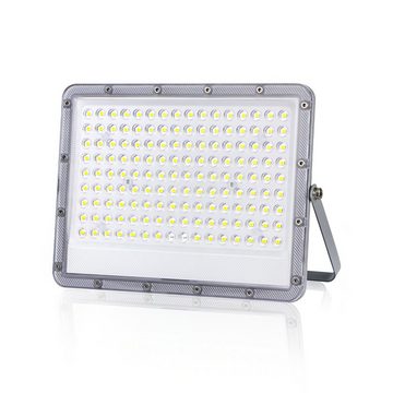 Aigostar LED Flutlichtstrahler LED-Flutlicht 200W mit Solarpanel 2000 Lumen 6500K Kaltweiß