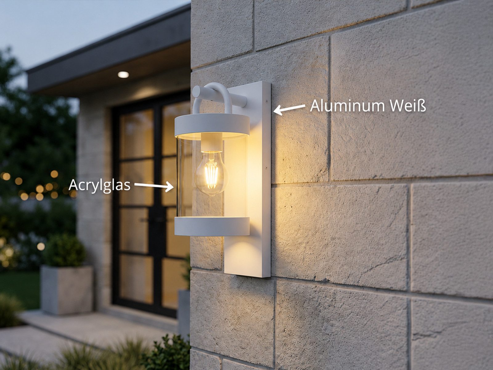 TRIO Leuchten Außen-Wandleuchte Landhausstil Laterne hängend, Höhe 33cm, LED wechselbar, Warmweiß, Landhaus-Stil Wand Außenleuchte zur Fassadenbeleuchtung, inkl. E27 LED