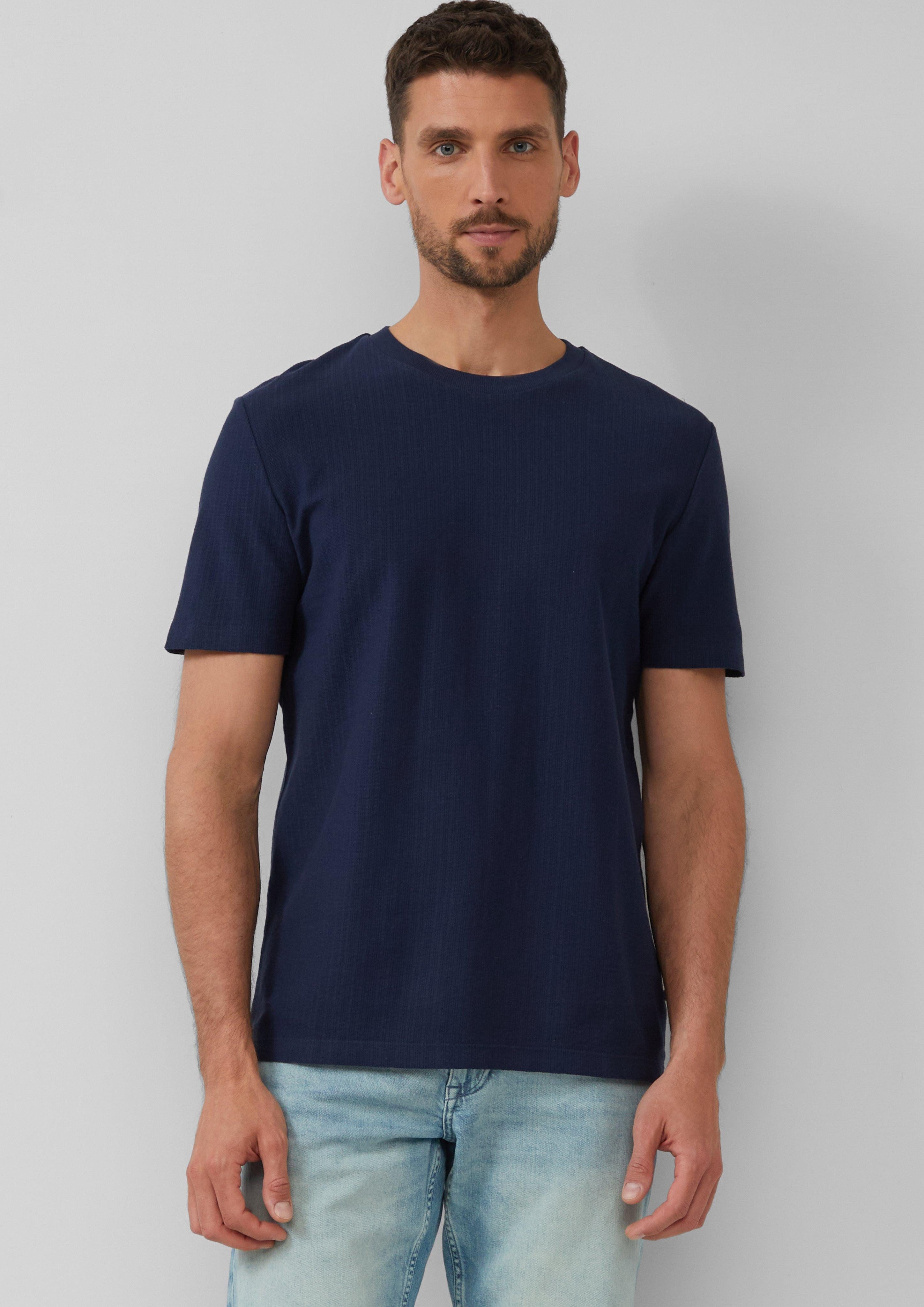 s.Oliver Kurzarmshirt Baumwoll-T-Shirt aus Strukturjersey günstig online kaufen