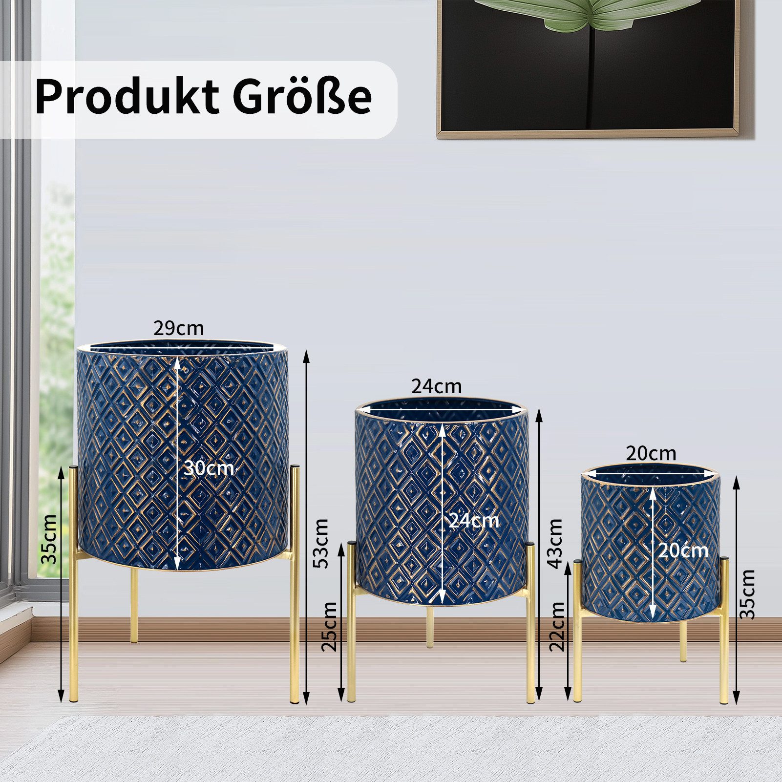 G-LEAF Blumentopf Moderne Pflanzgefäße aus Metall günstig online kaufen