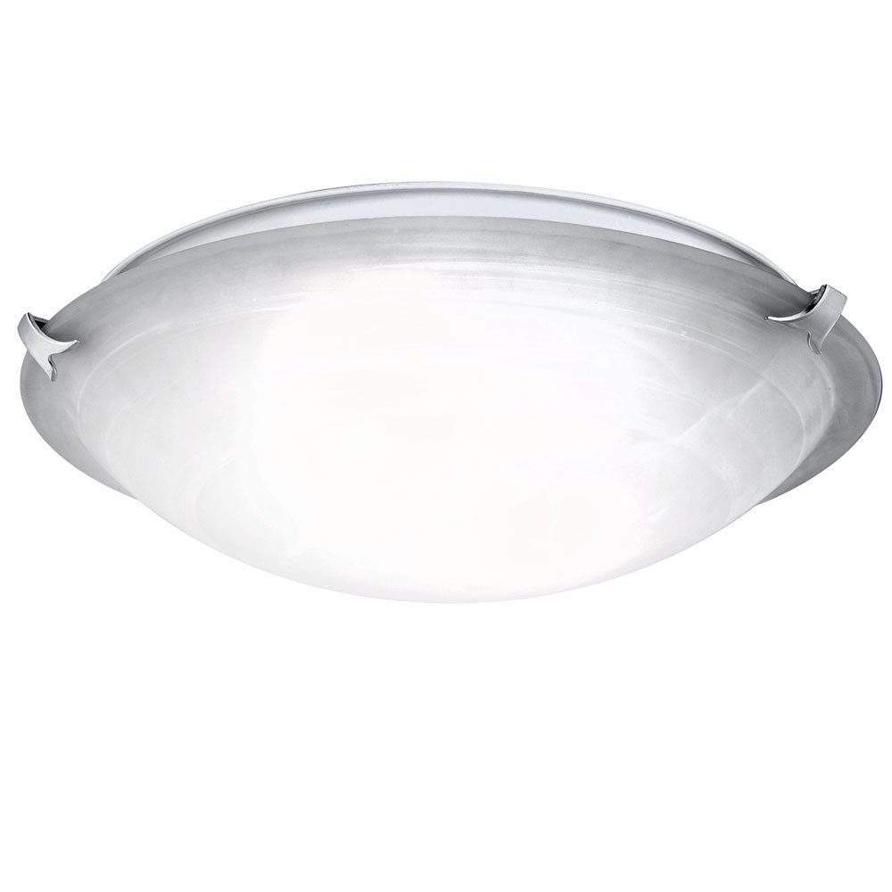 GLOBO LIGHTING Deckenleuchte, Leuchtmittel nicht inklusive, Deckenleuchte Wohnzimmerlampe Metall Glas weiß Alabaster-Optik D 40 cm. Reduzierter Preis € 34,99. Unverbindliche Preisempfehlung € 59,99