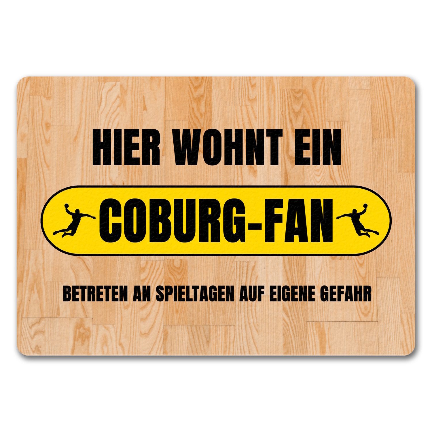 Fußmatte Hier wohnt ein Coburg Fan Fußmatte in 35x50 cm ohne Rand mit Motiv