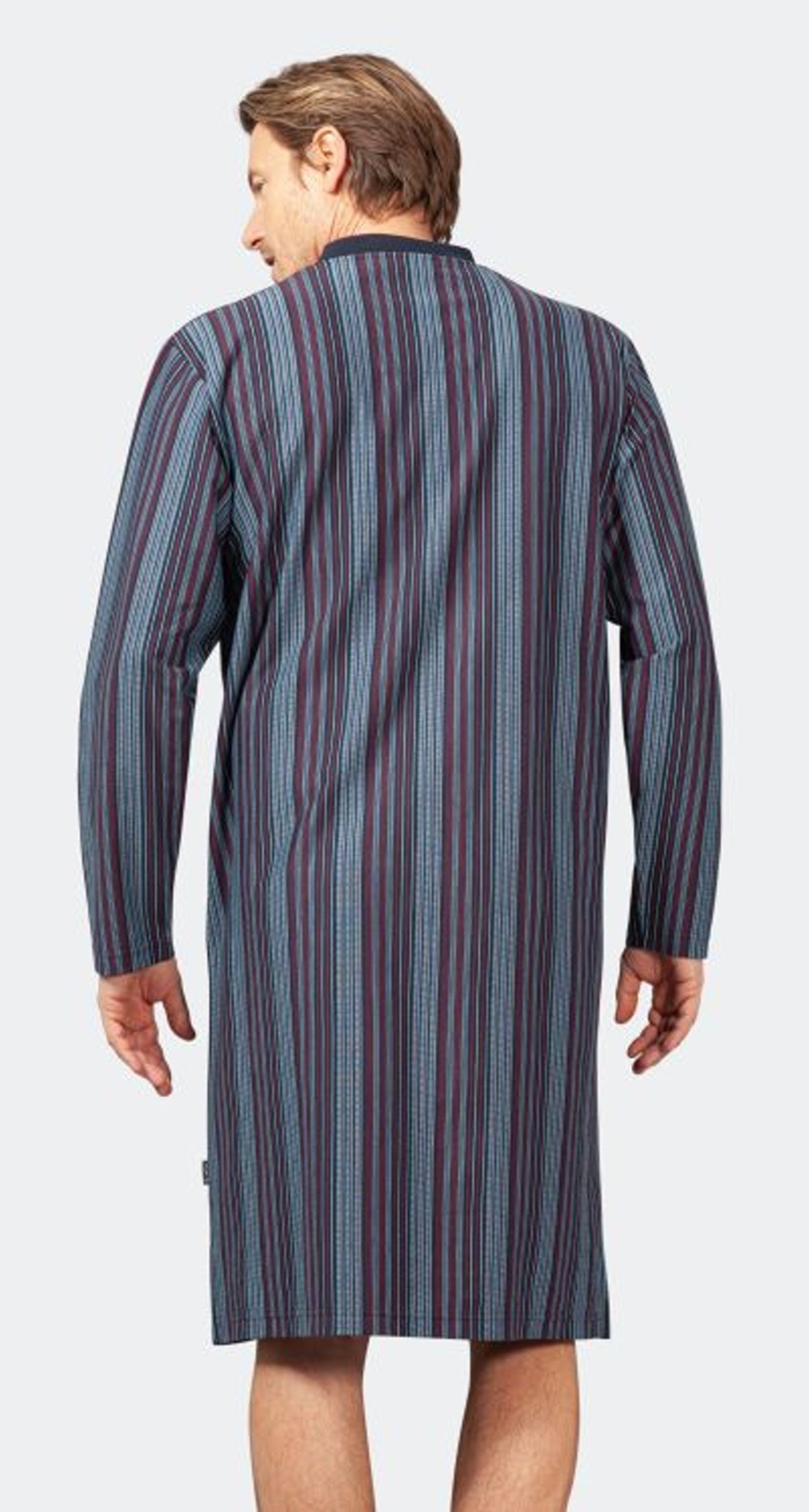 Hajo Nachthemd Herren Schlafshirt mit langem Arm (1-tlg) Klima Komfort