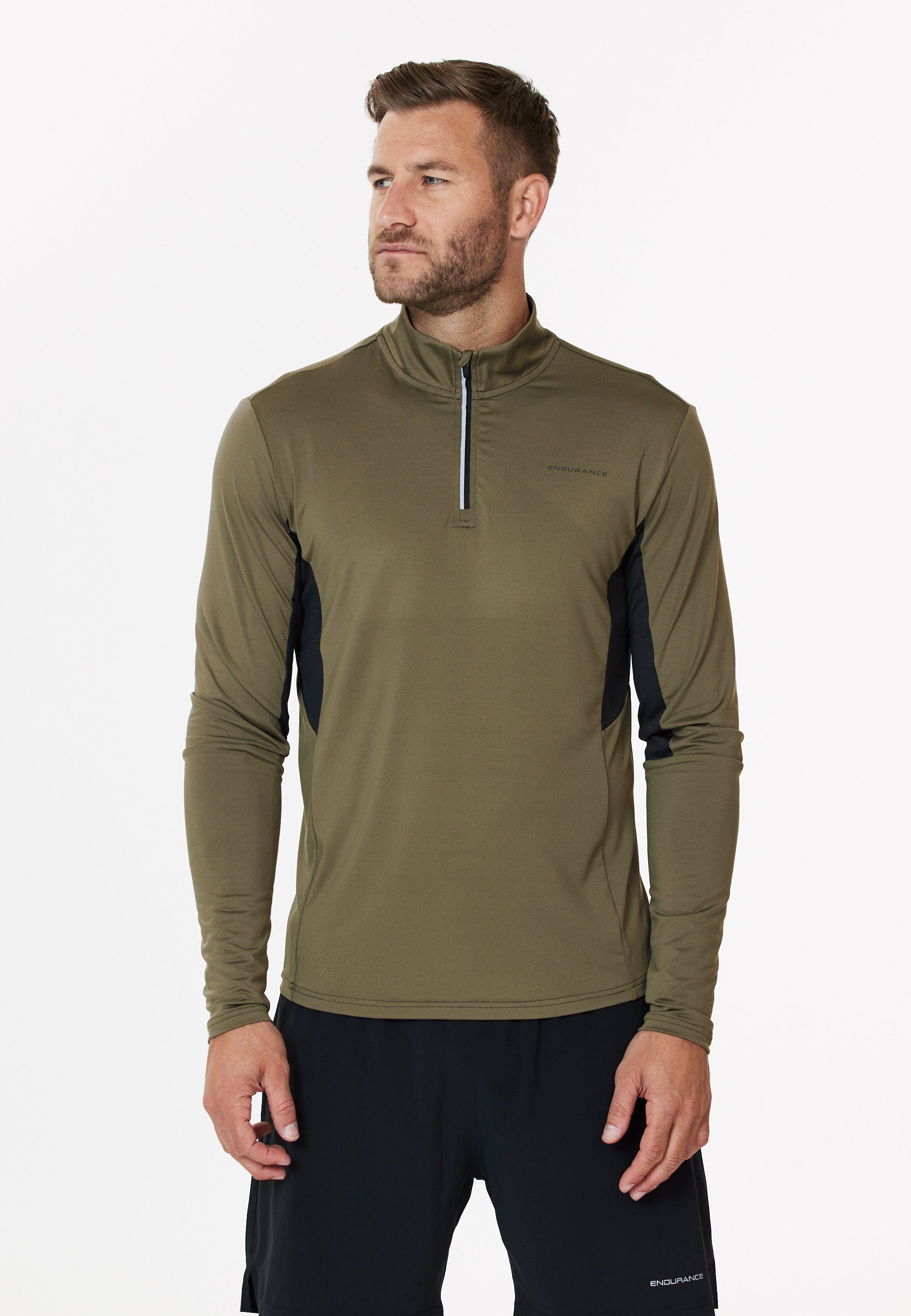 LANBARK ENDURANCE Sportausstattung (1-tlg) Langarmshirt mit braun hochwertiger