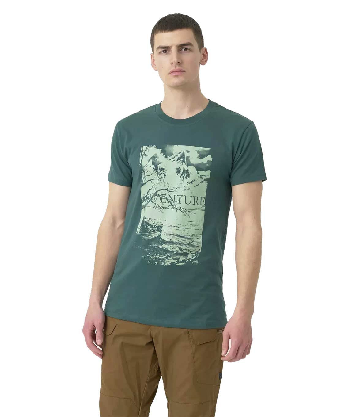 Helikon-Tex T-Shirt Adventure Is Out There T-Shirt - Dark Azure