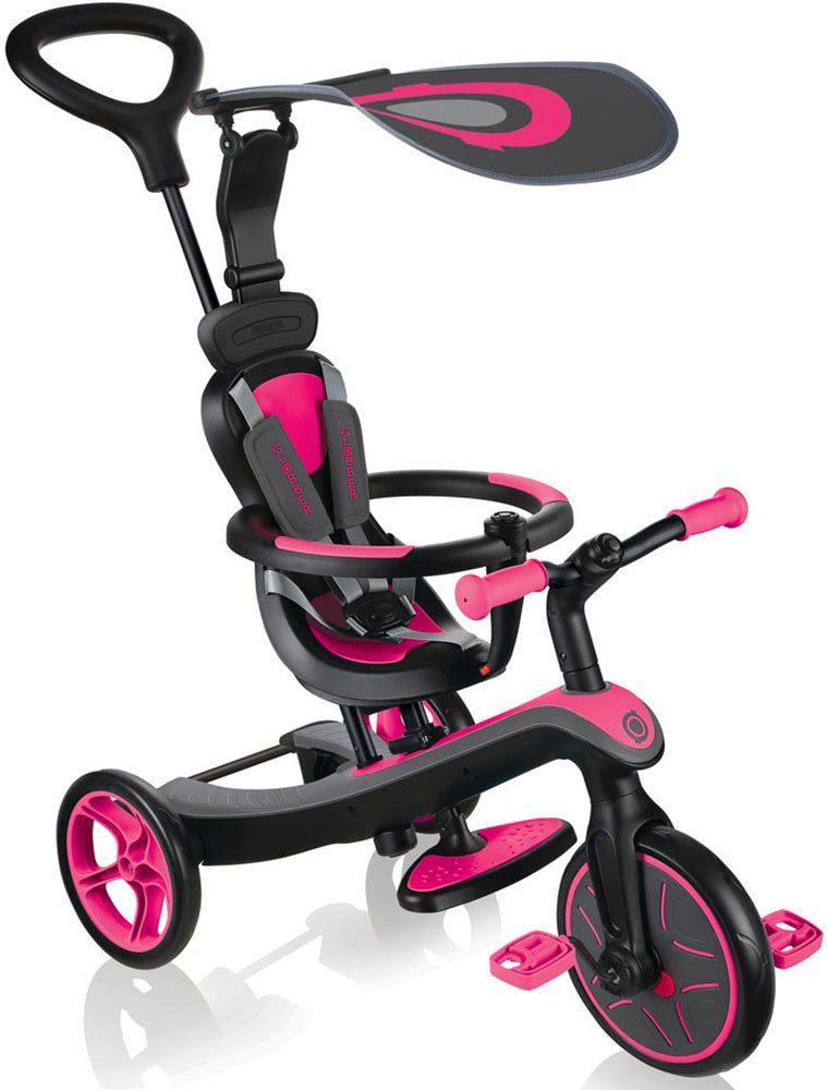 authentic sports & toys Globber EXPLORER 4in1 Dreirad pink TRIKE