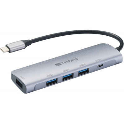 Sandberg Tablet-Dockingstation USB-C to 4x USB 3.0 Hub - Dockingstation - silber