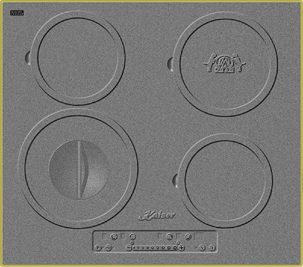 Kaiser Küchengeräte Induktions-Kochfeld Herd KCT 6705 RI Herd, 60 cm, Einbau Herd, 4 Kochzonen, Design des Gusseisen-Kochfeldes
