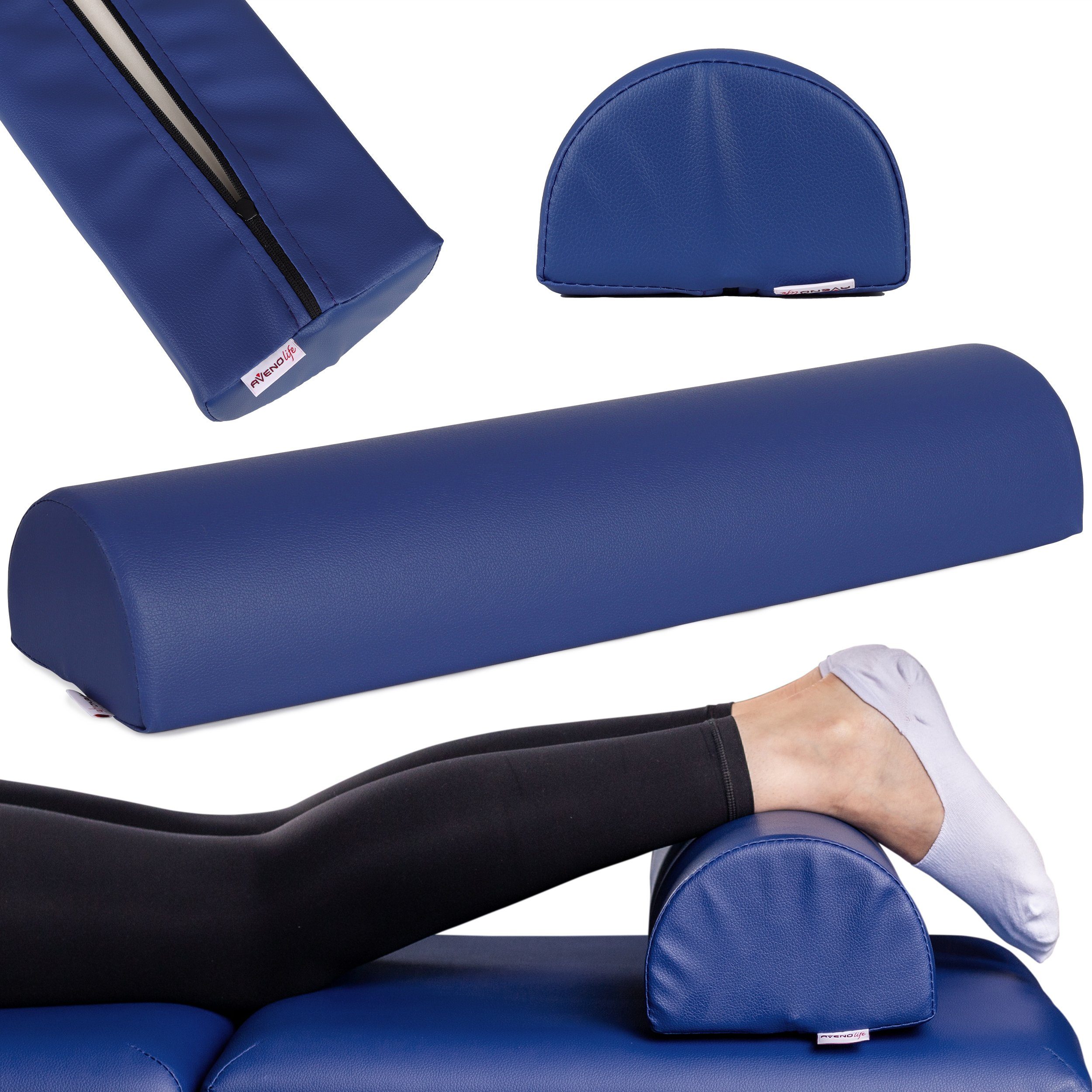 Habys Massageliege Halbrolle Knierolle Lagerungsrolle für Therapieliege 60x15x10cm Yoga