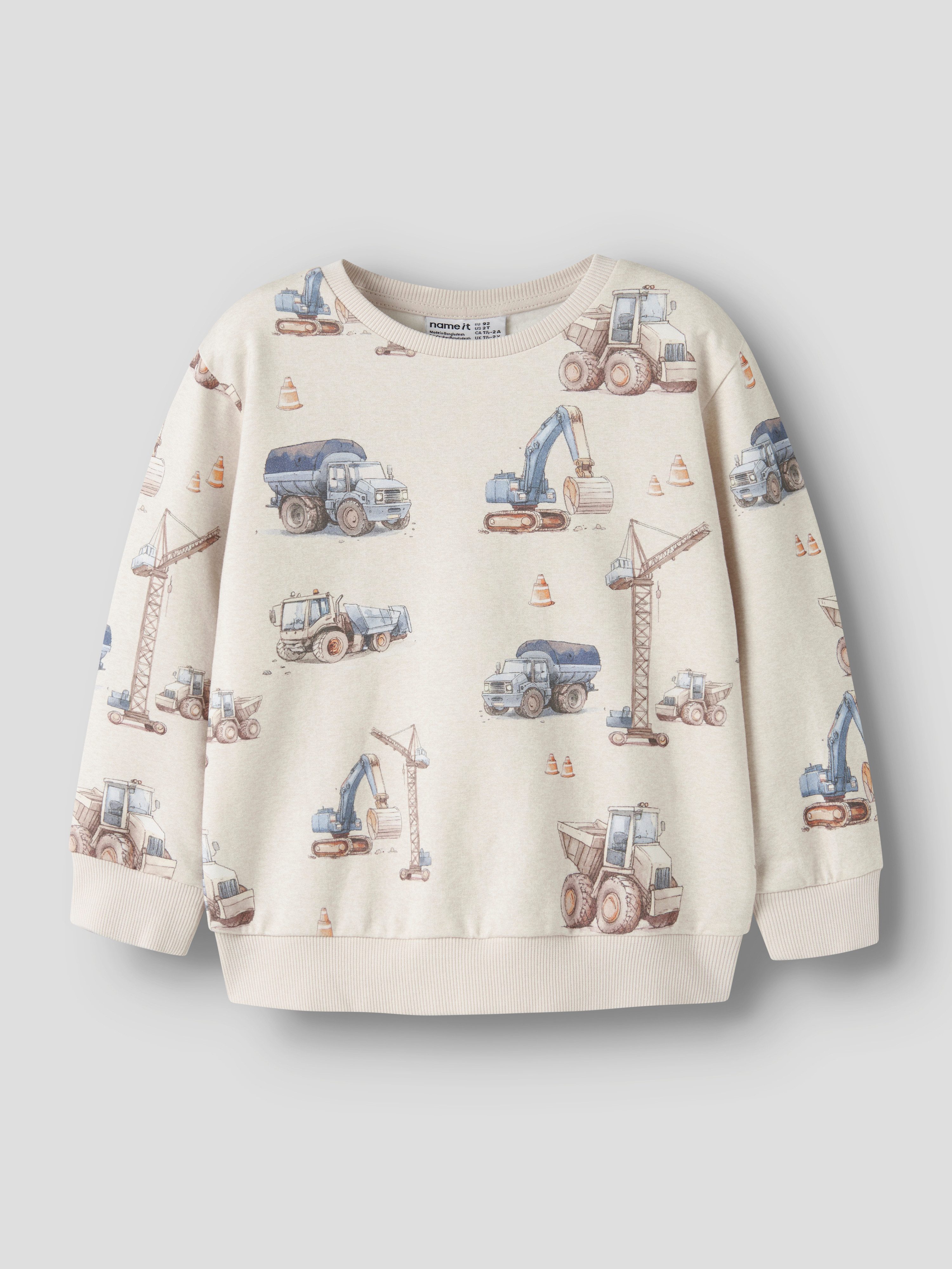 Name It Sweatshirt NMMNELSON LS NREG SWEAT BRU BOX Baumwollmischung, regular fit