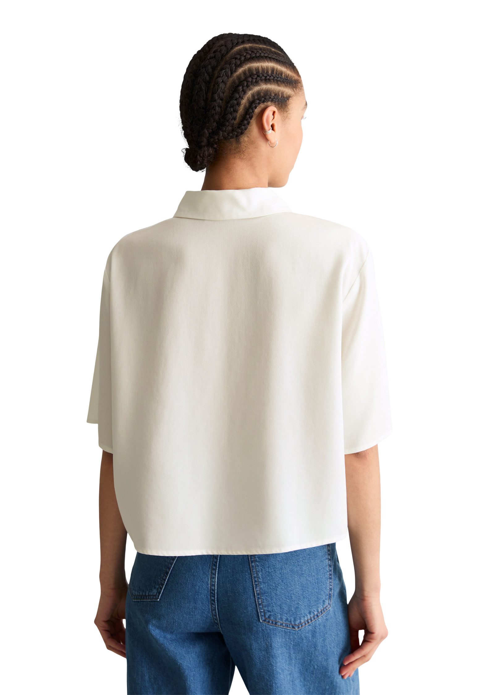 Marc O'Polo DENIM Kurzarmbluse Croped, relaxed fit günstig online kaufen