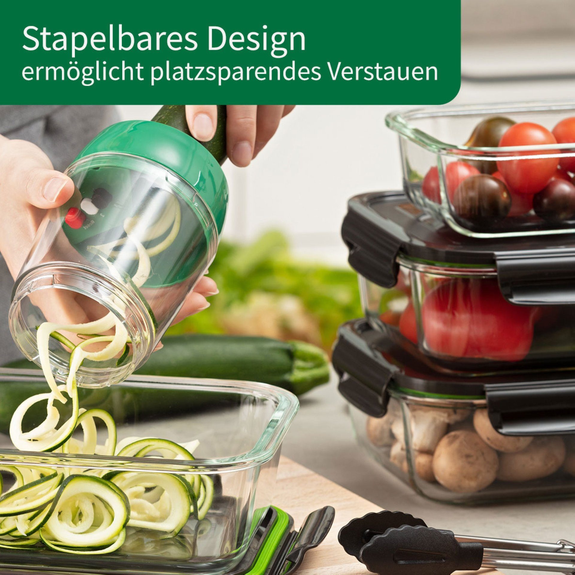 Chefkoch trifft Fackelmann Vorratsdose Aufbewahrungsglas, Frischhaltedose, Küchenorganizer