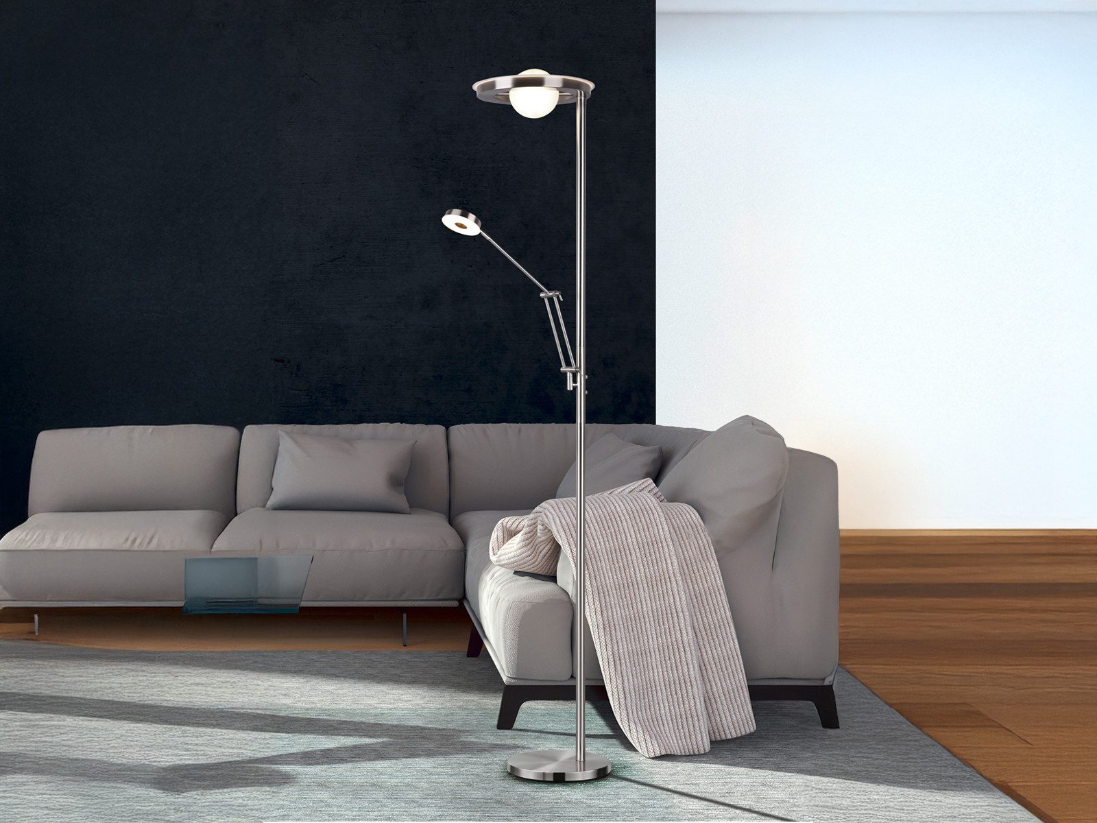 TRIO Leuchten LED Deckenfluter, Dimmfunktion Memoryfunktion, LED fest integ günstig online kaufen