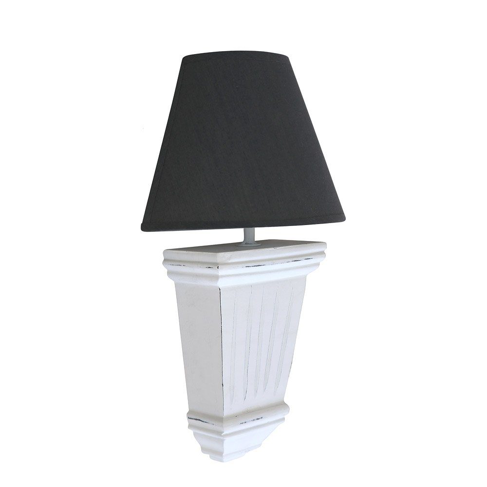 Wandlampe aus Pilaster Holz weiß grau Wandleuchte Grafelstein CLASSIC Landhausstil im klassisc