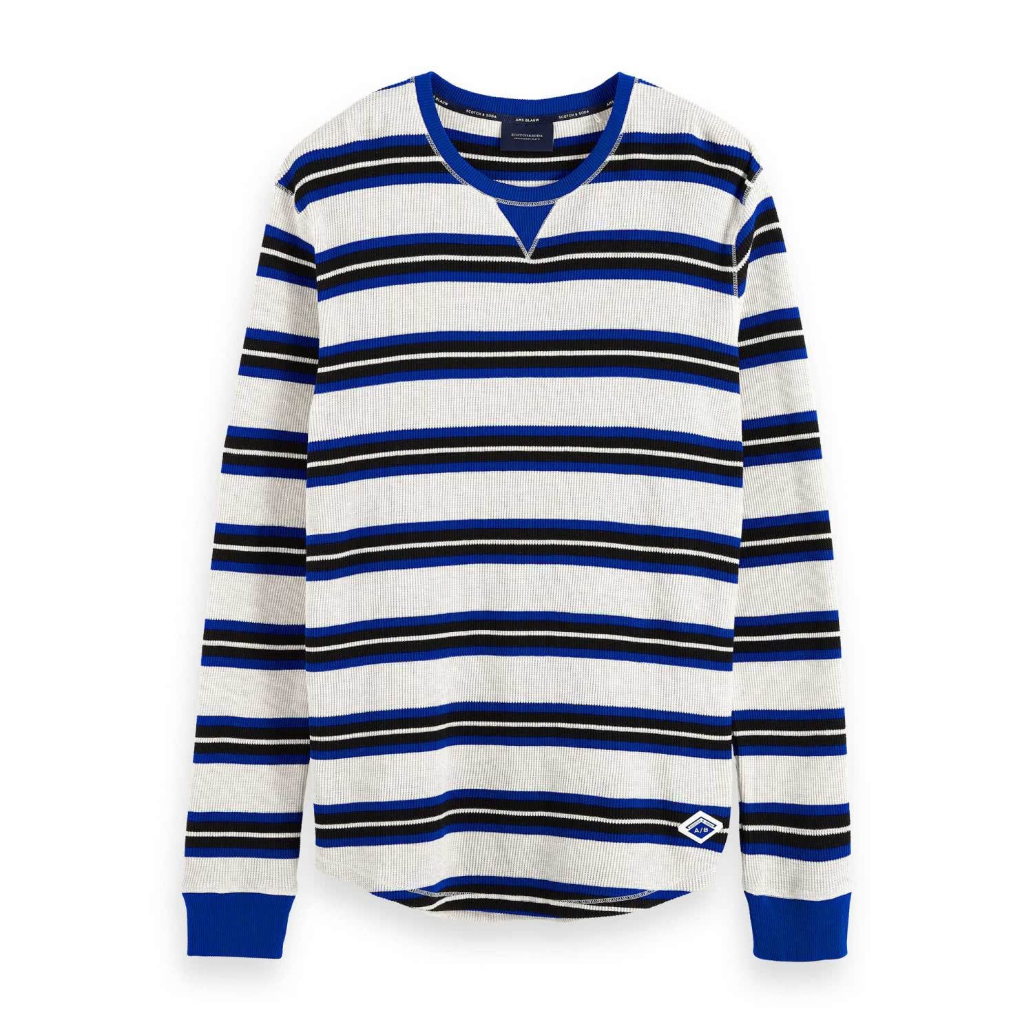Langarmshirt Scotch & Soda Herren Langarmshirt Waffle Structure 156584