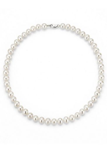 Firetti Perlenkette »rhodiniert, massiv, rund, stilvolles Design«, mit Süßwasserzuchtperlen, Made in Germany