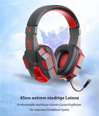 Bifurcation Am Kopf montiertes Bluetooth-Gaming-Headset mit Geräuschunterdrückung Over-Ear-Kopfhörer